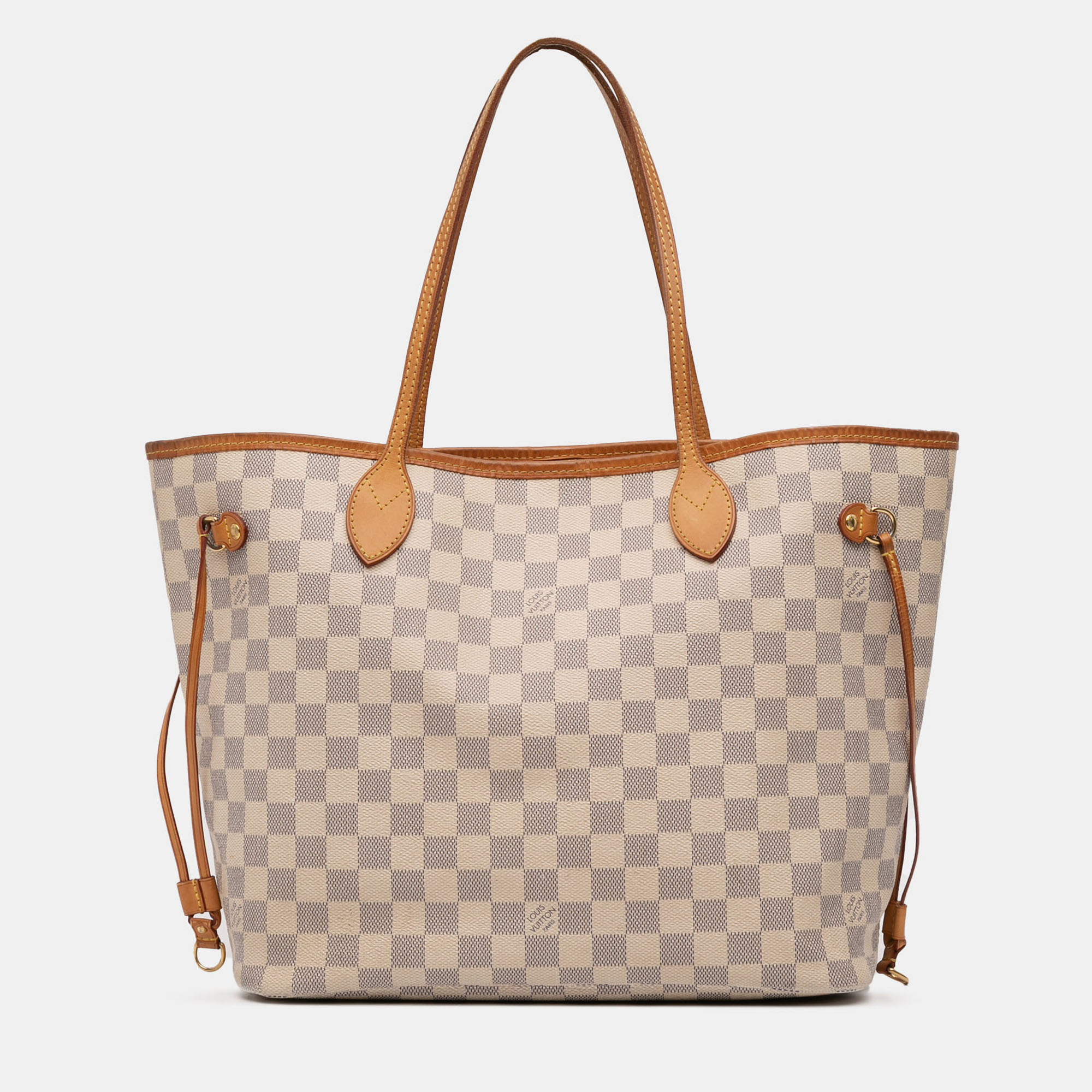 

Louis Vuitton White Damier Azur Neverfull MM