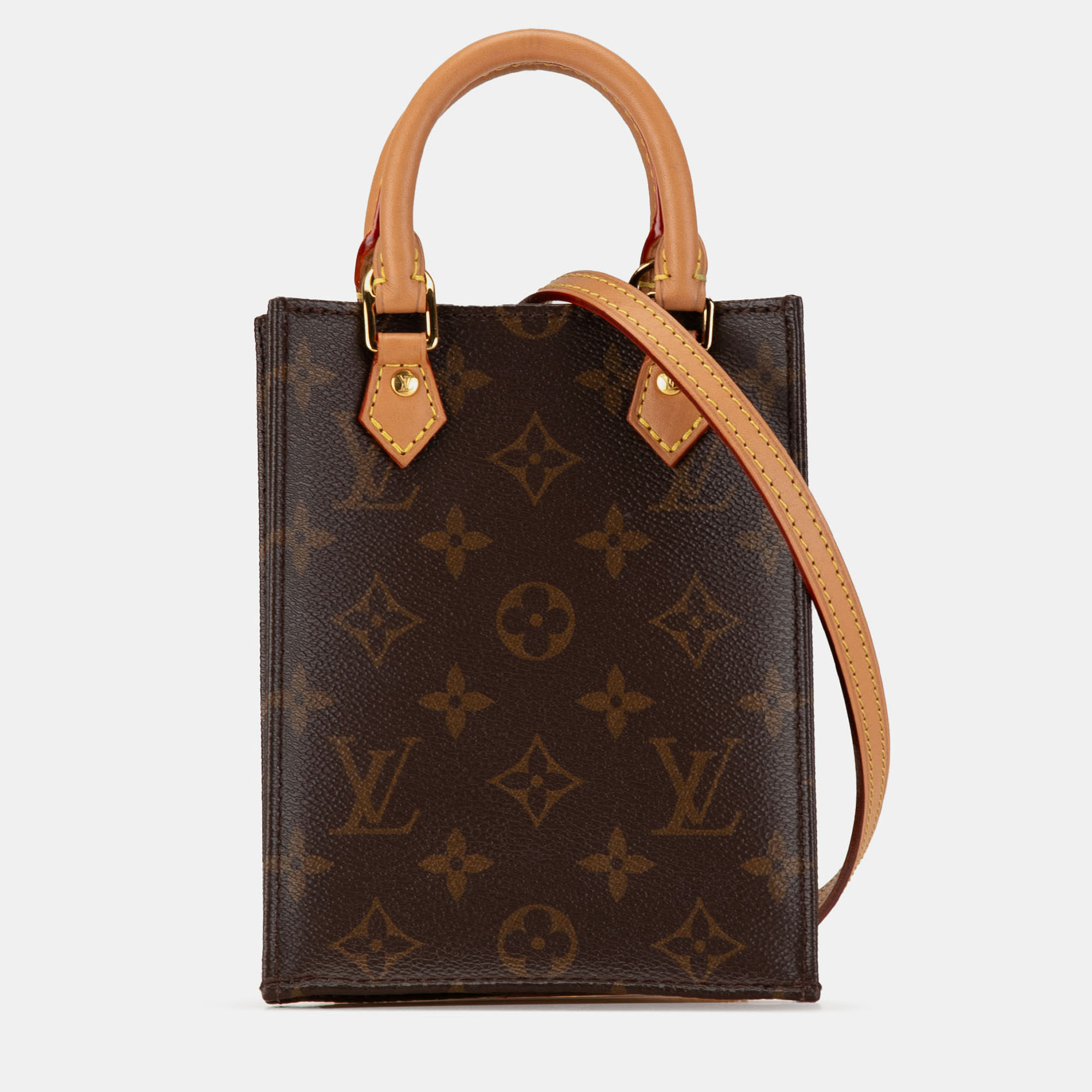 

Louis Vuitton Brown Monogram Petit Sac Plat