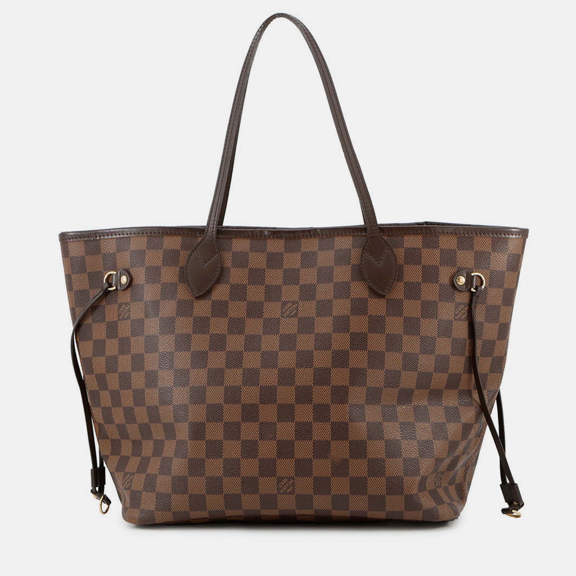 

Louis Vuitton Neverfull Cerise Damier Ebene Canvas Size Mm, Brown