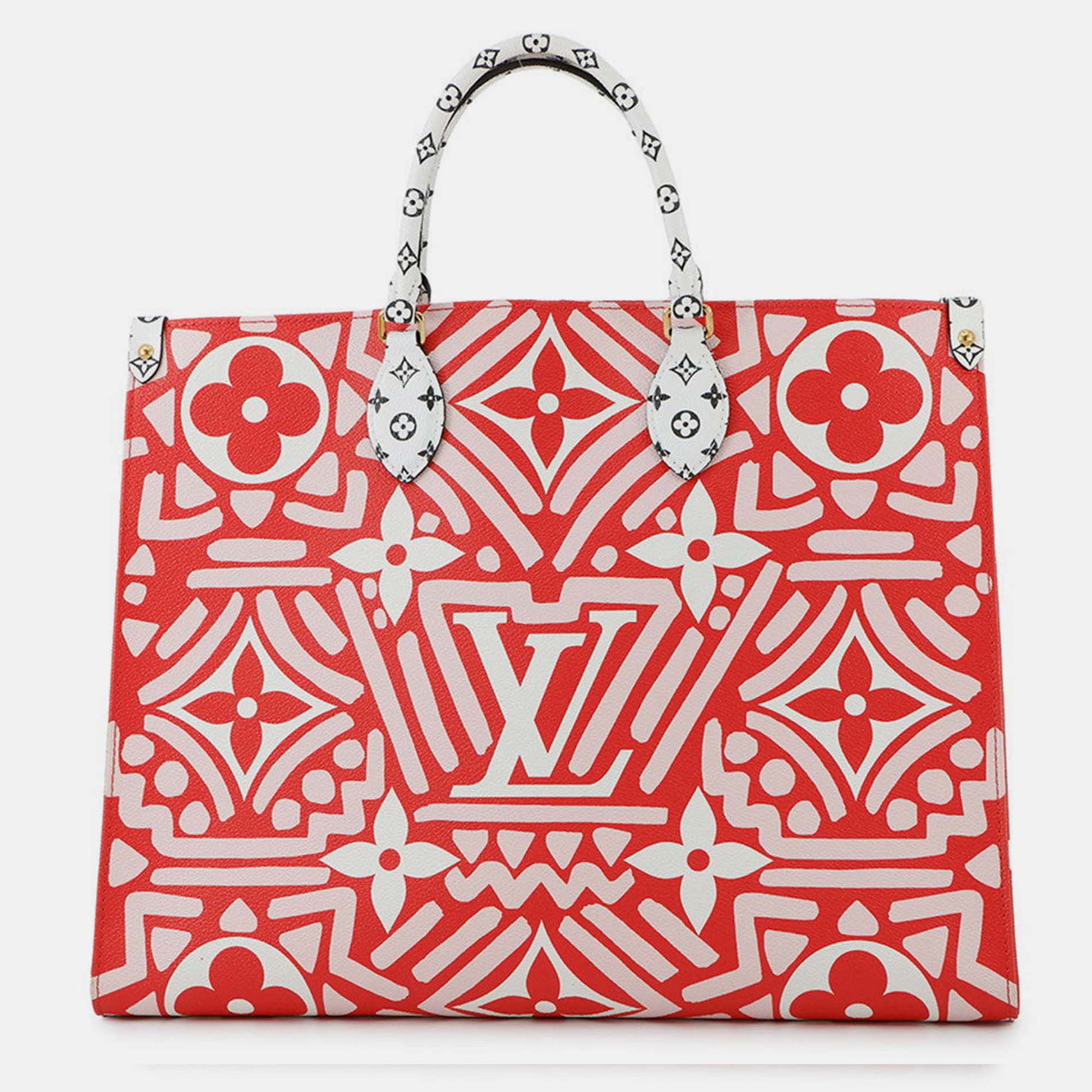 

Louis Vuitton Onthego Crafty GM Red Monogram Giant Canvas Tote Bag