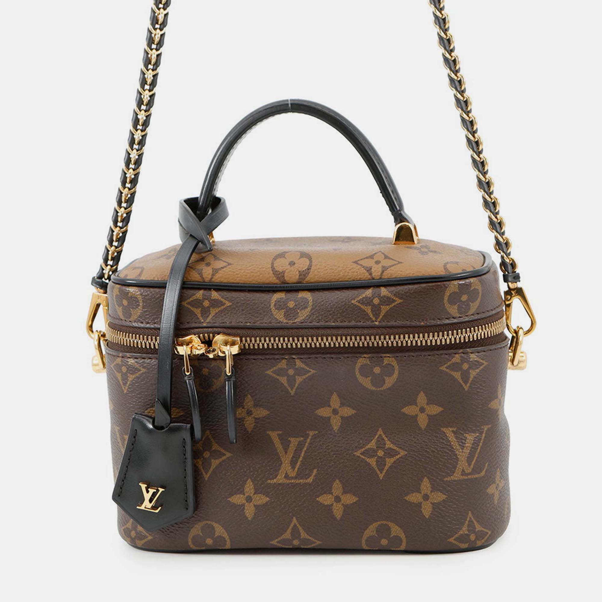 

Louis Vuitton Vanity NV PM Black Brown Monogram Reverse Canvas Top Handle Bag