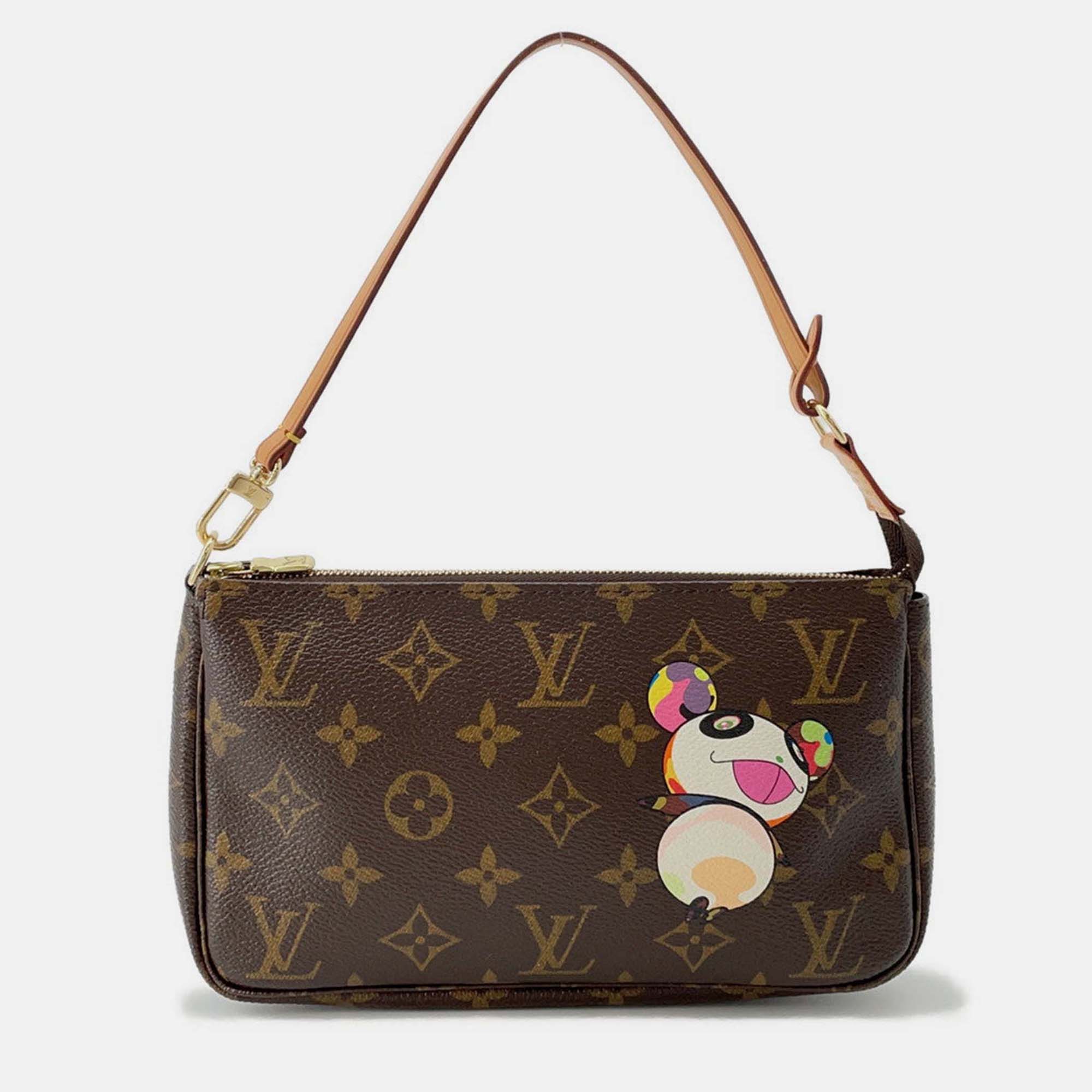 

Louis Vuitton Pochette Accessoires Panda Takashi Murakami Brown Monogram Canvas Shoulder Bag