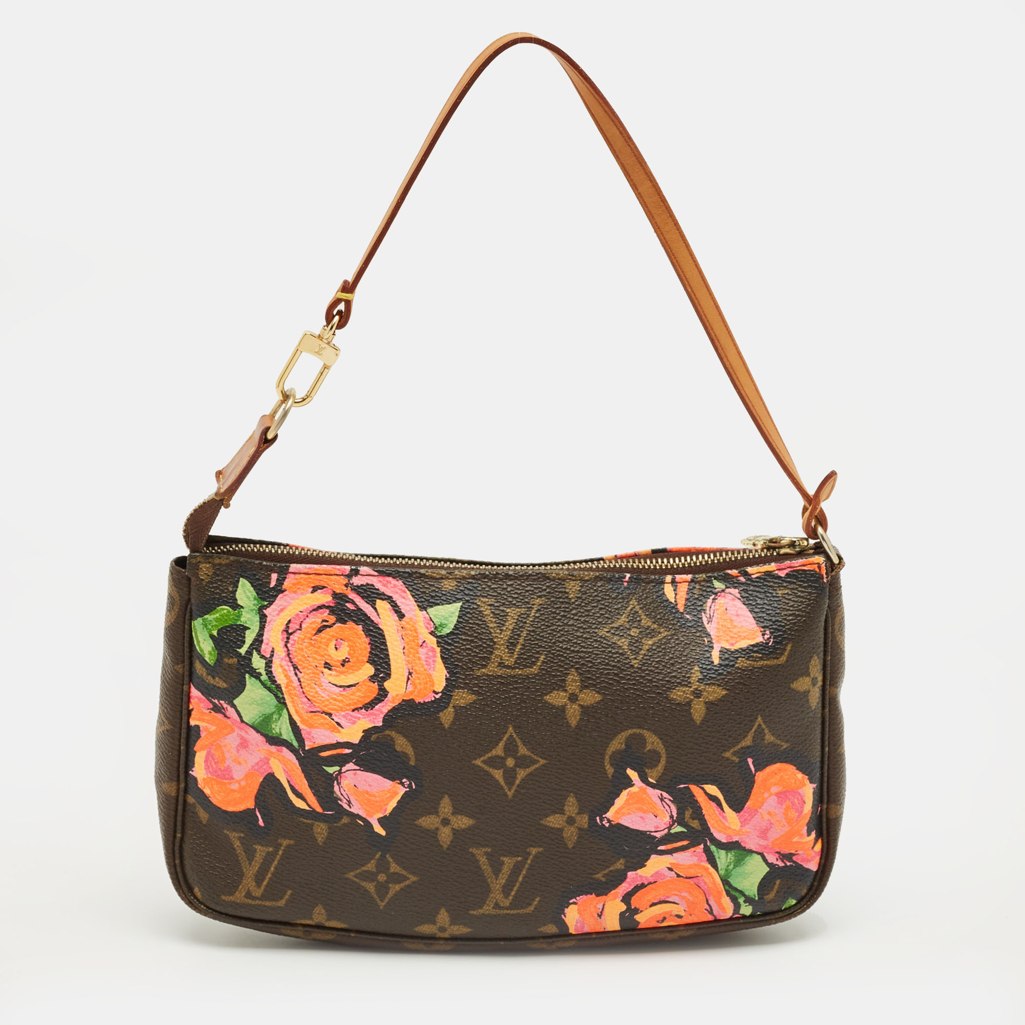 

Louis Vuitton Monogram Canvas Limited Edition Stephen Sprouse Roses Pochette Accessoires, Brown