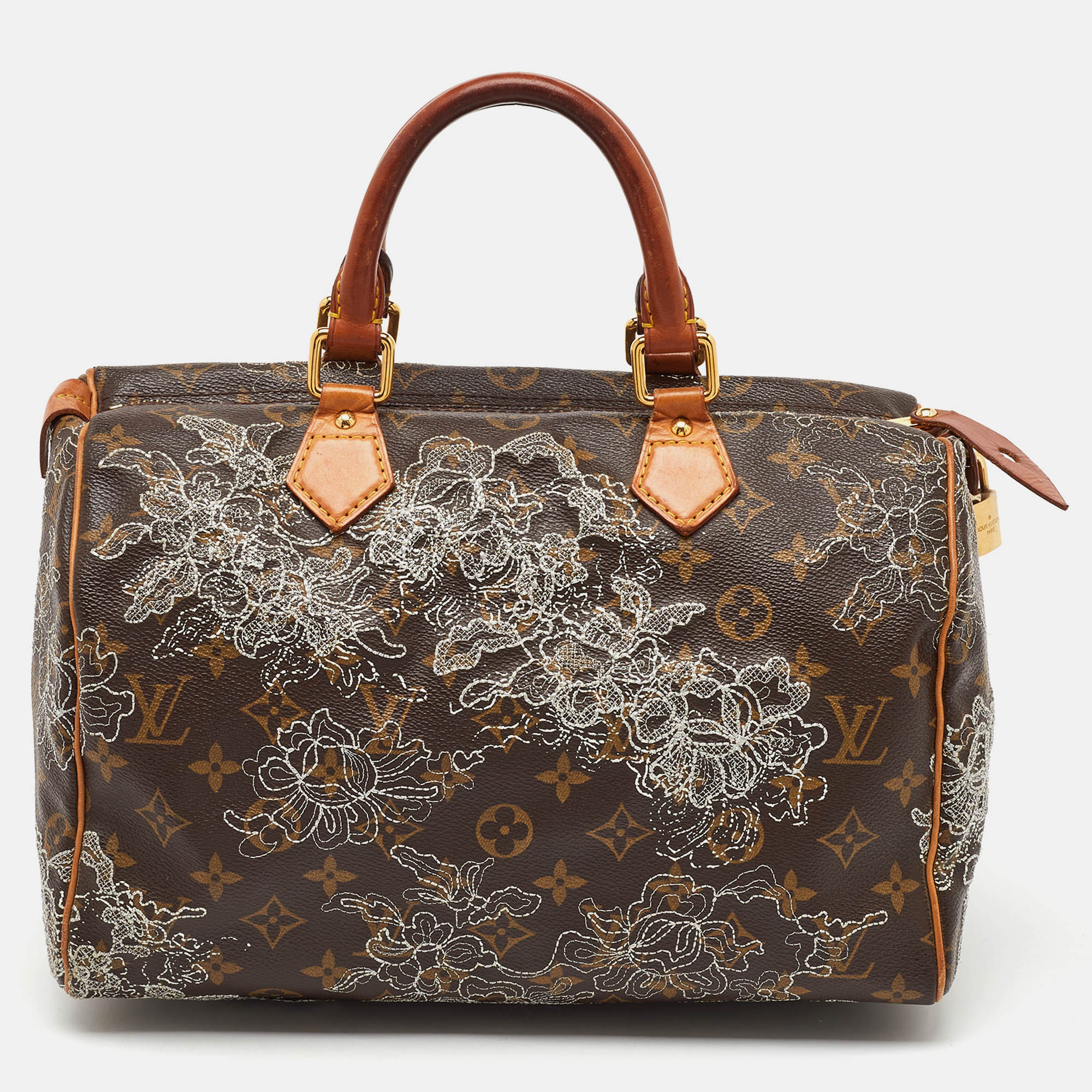 

Louis Vuitton Monogram Canvas Limited Edition Dentelle Speedy 30 Bag, Brown