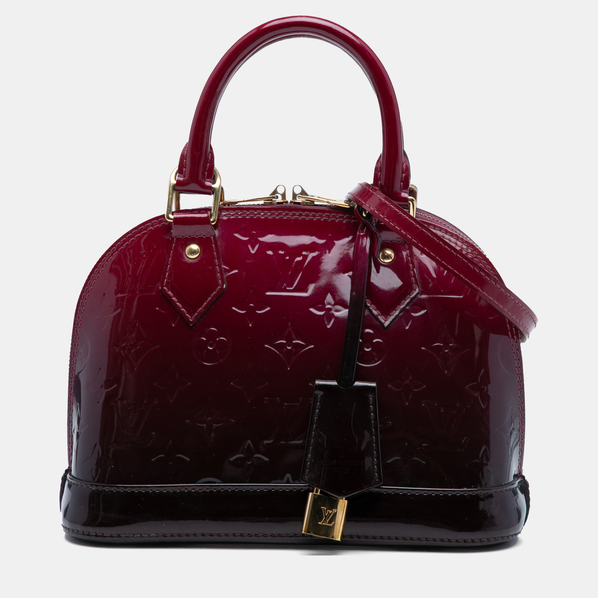 

Louis Vuitton Red Monogram Vernis Ombre Alma BB