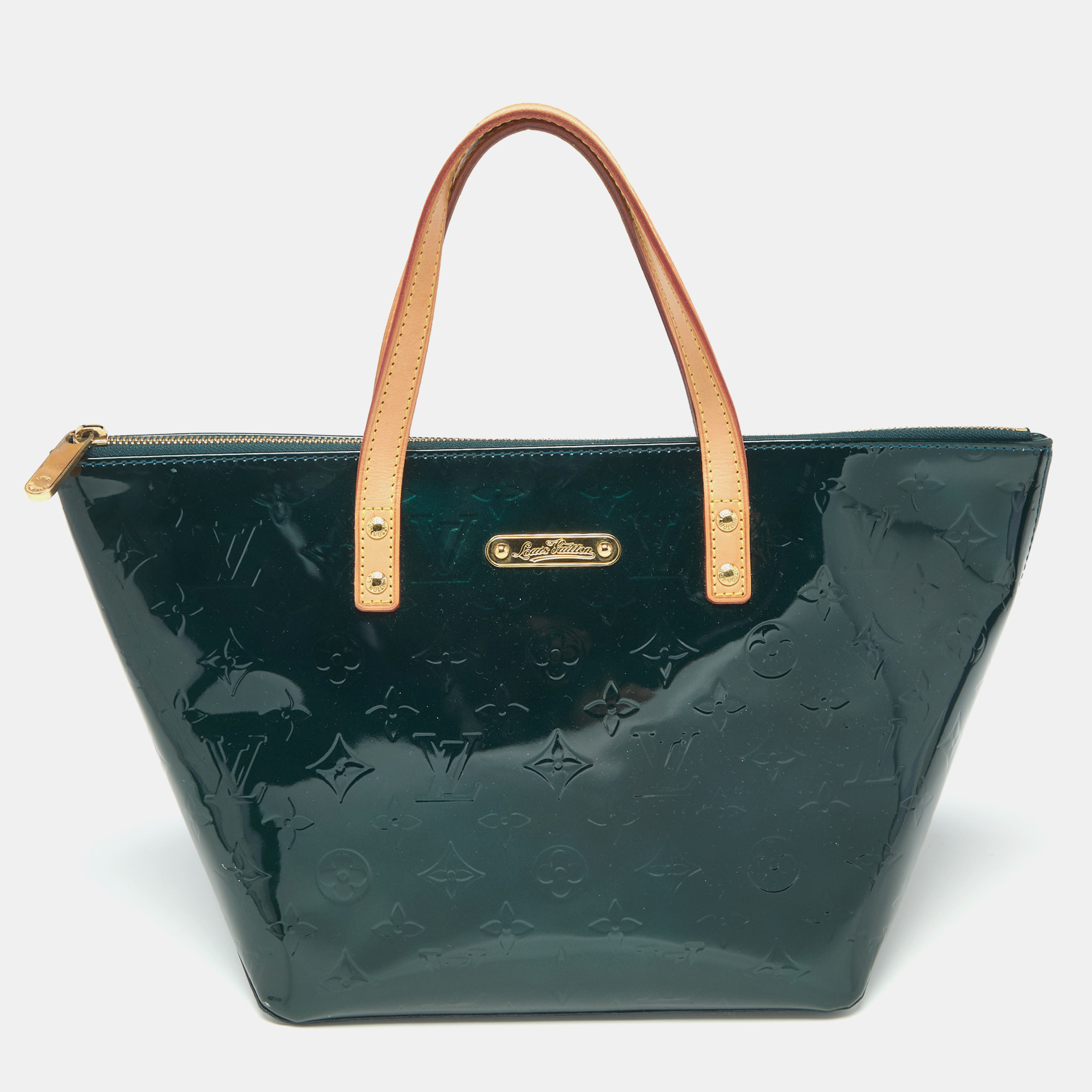 

Louis Vuitton Green Monogram Vernis Bellevue PM Bag
