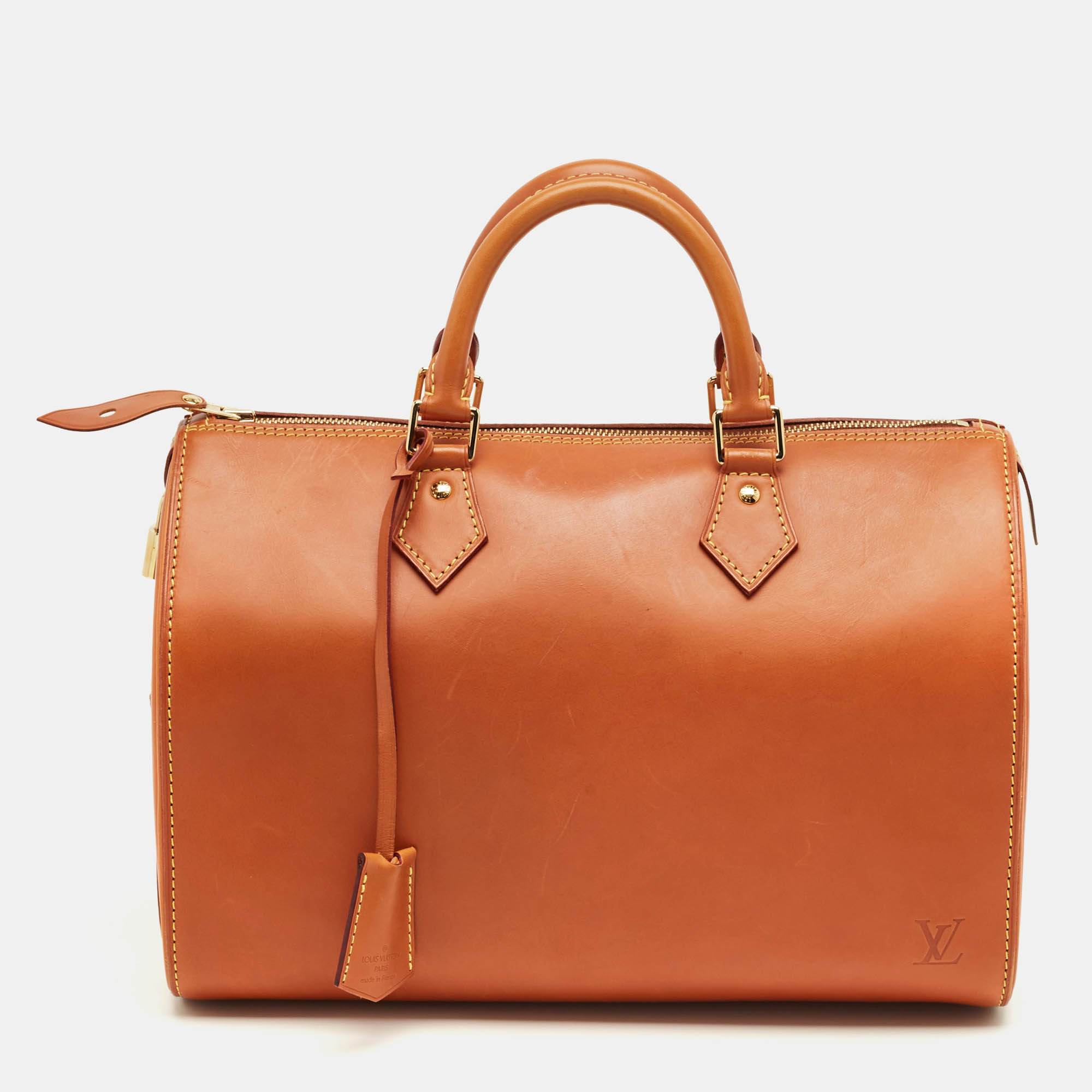 

Louis Vuitton Caramel Nomade Leather Speedy 30 Bag, Brown