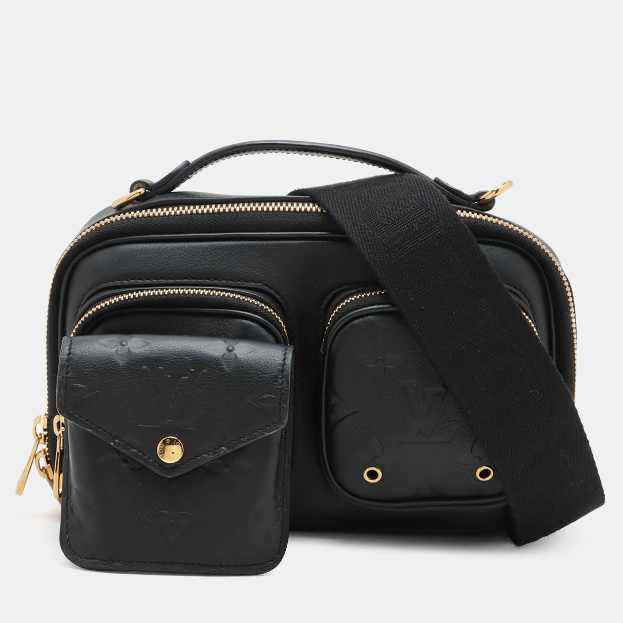 

Louis Vuitton Black Monogram Empreinte Utility Satchel