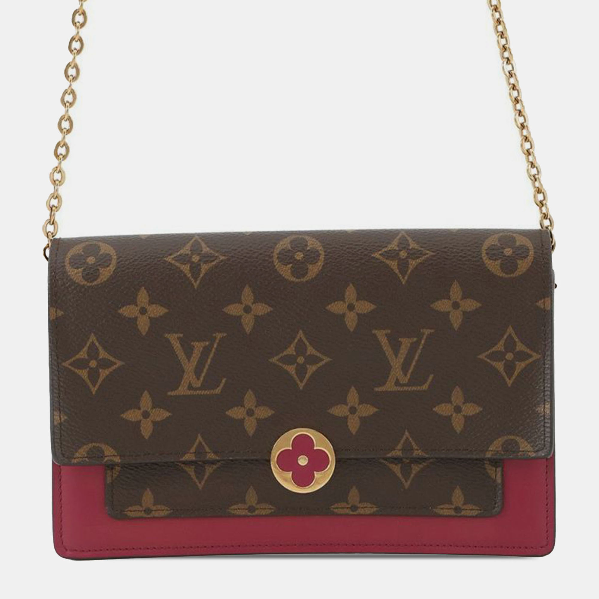 

Louis Vuitton Brown Monogram Flore Wallet On Chain