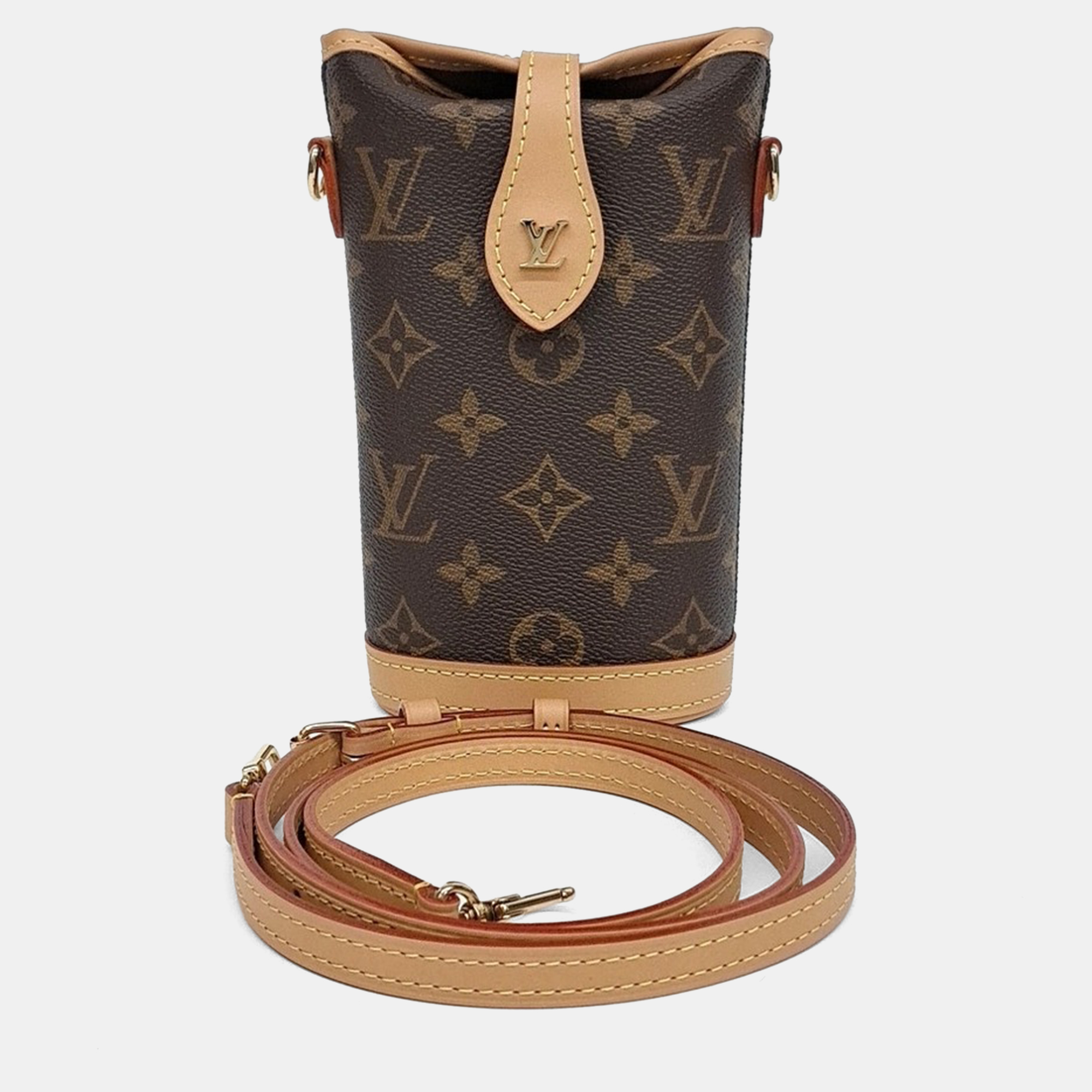 

Louis Vuitton Brown Coated Canvas Fold Me Pouch