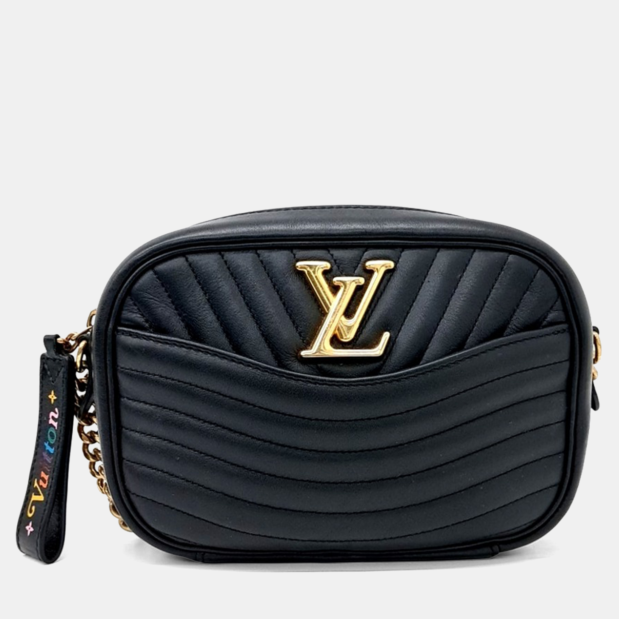 

Louis Vuitton Black Leather New Wave Camera Bag