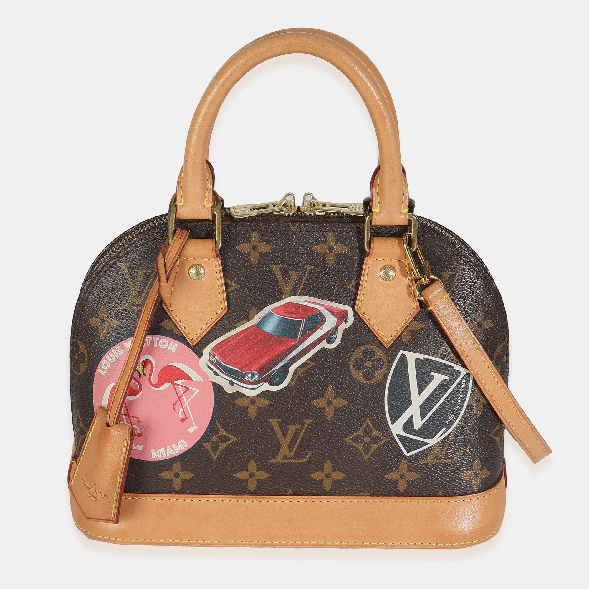 

Louis Vuitton Alma World Tour BB Multicolor Monogram Canvas Mini Bag, Brown