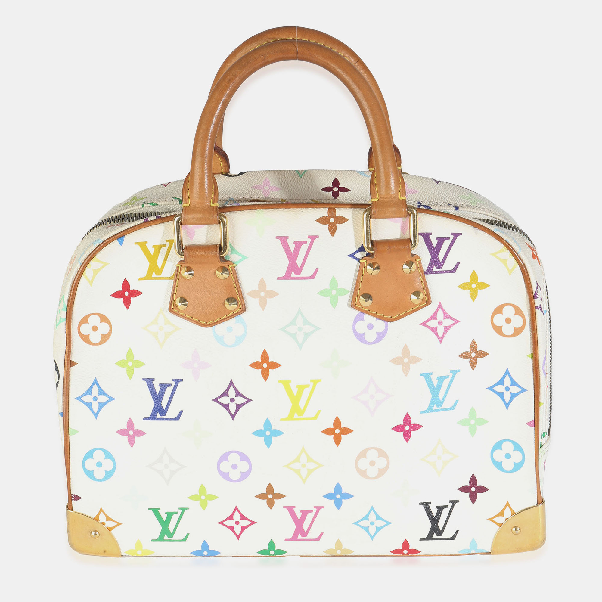 

Louis Vuitton White Monogram Multicolor Canvas Trouville
