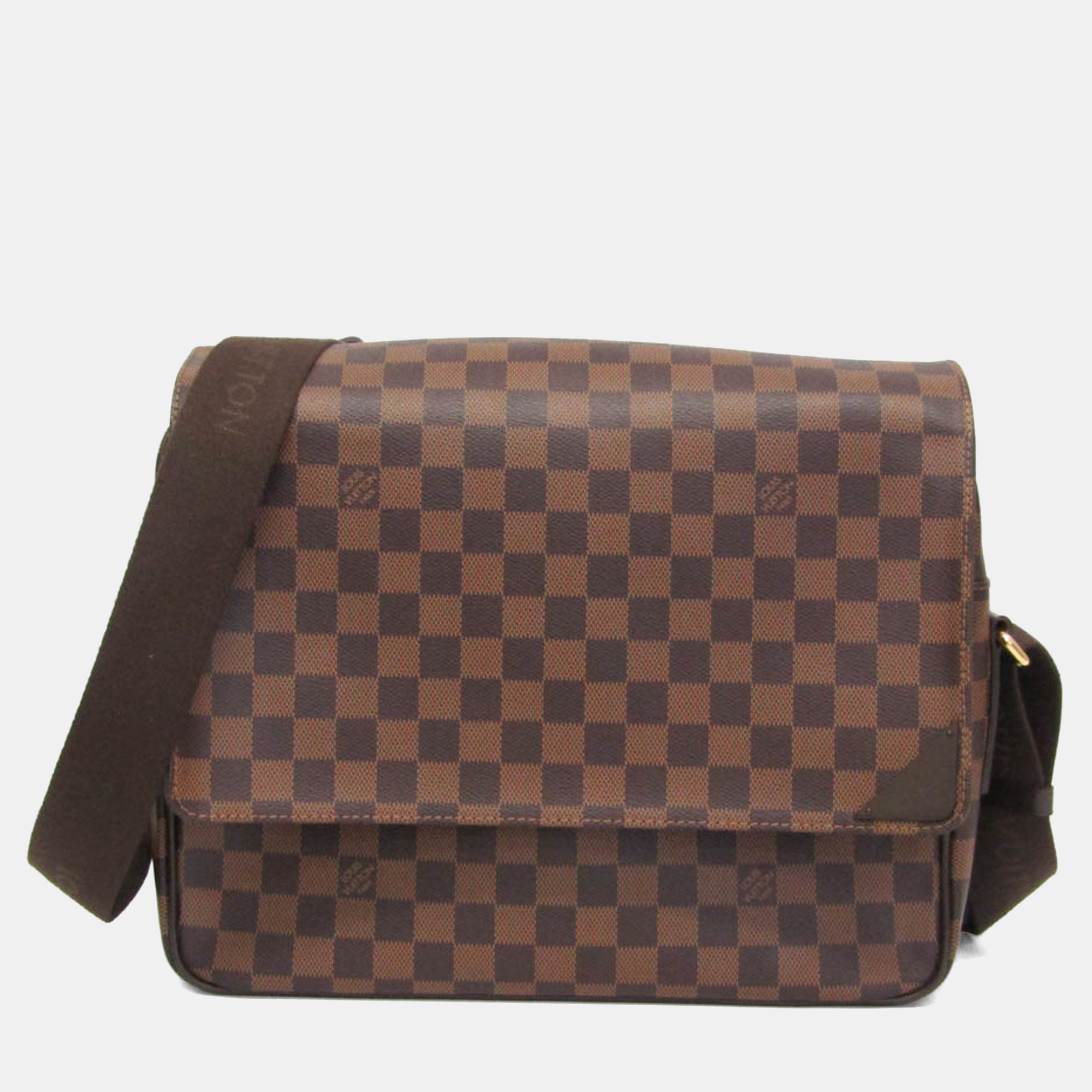 

Louis Vuitton Damier Shelton MM Shoulder Bag Brown Ebene