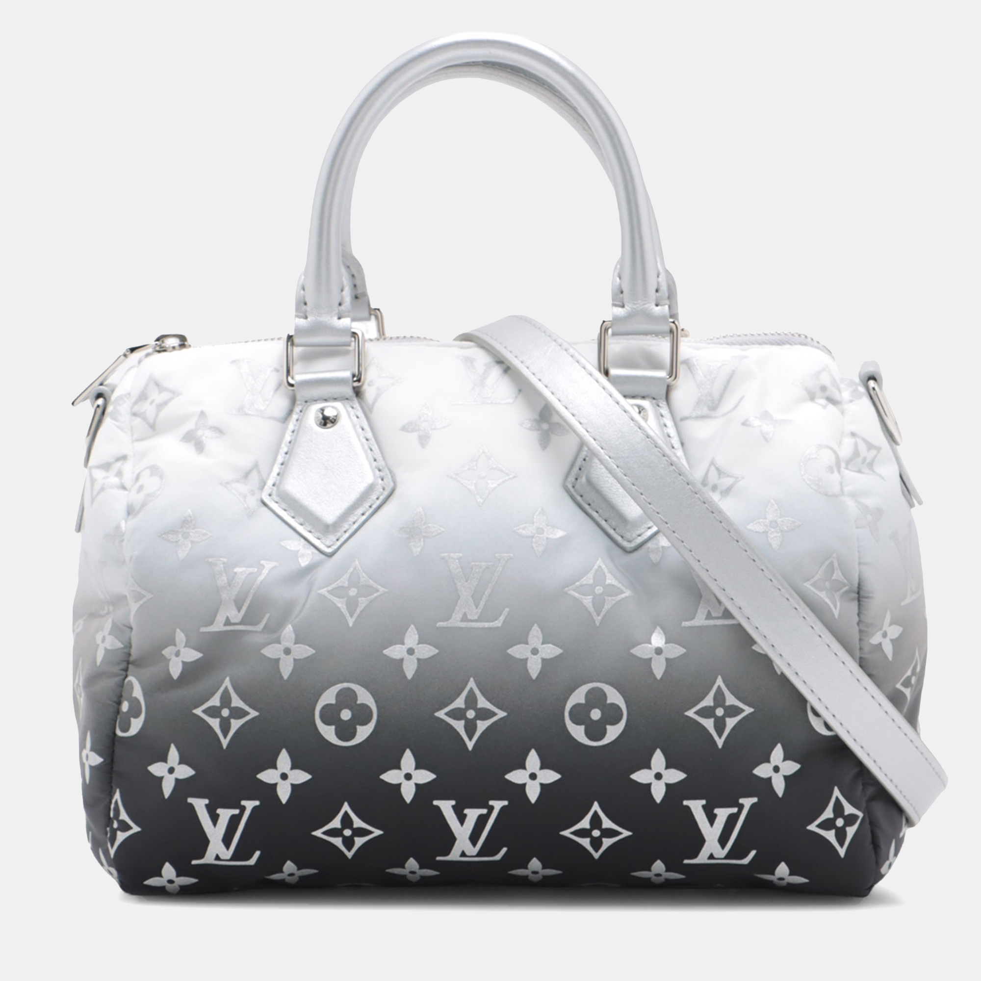 

Louis Vuitton Grey/Silver Monogram Nylon Gradient Speedy Bandouliere 25