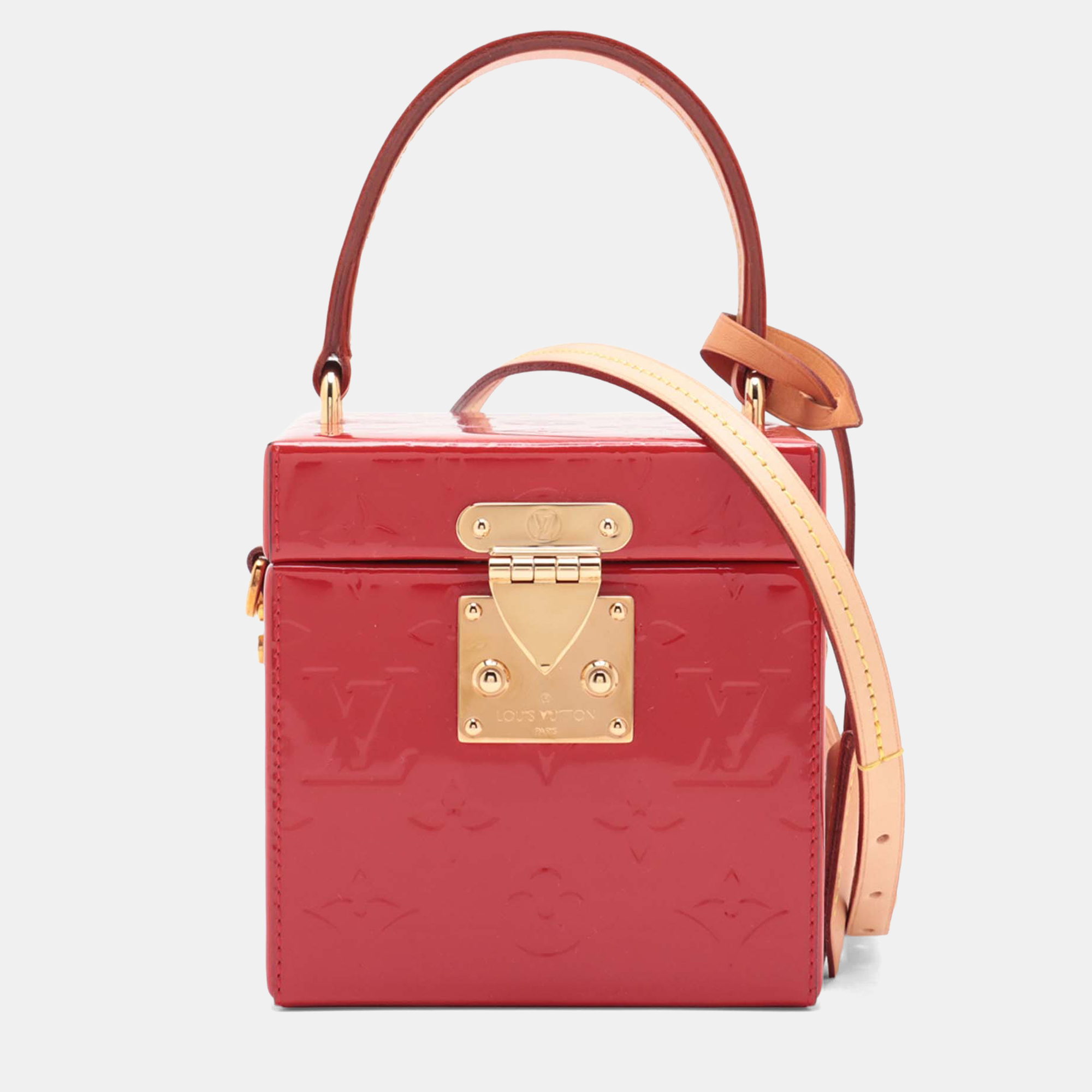 

Louis Vuitton Bleecker Box Monogram Vernis Leather Vanity Bag, Red