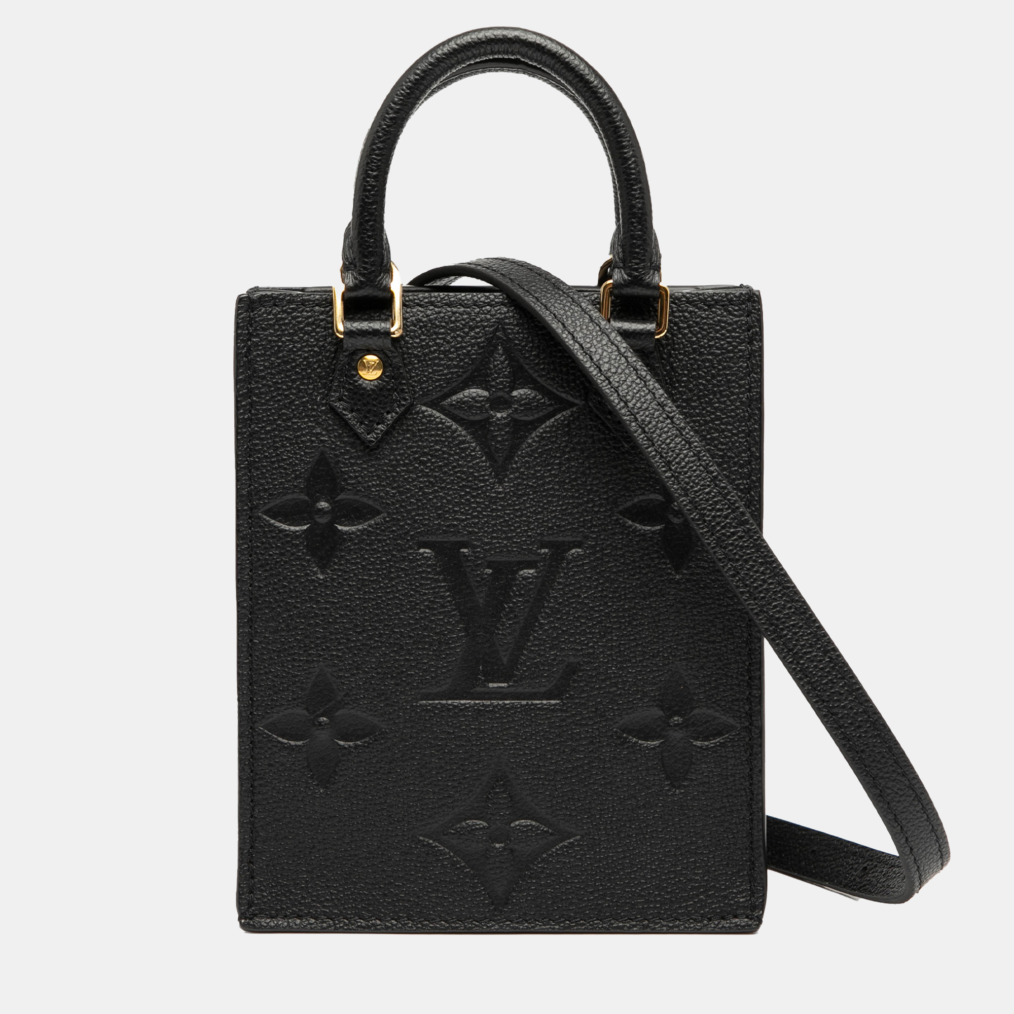 

Louis Vuitton Black Monogram Empreinte Petit Sac Plat