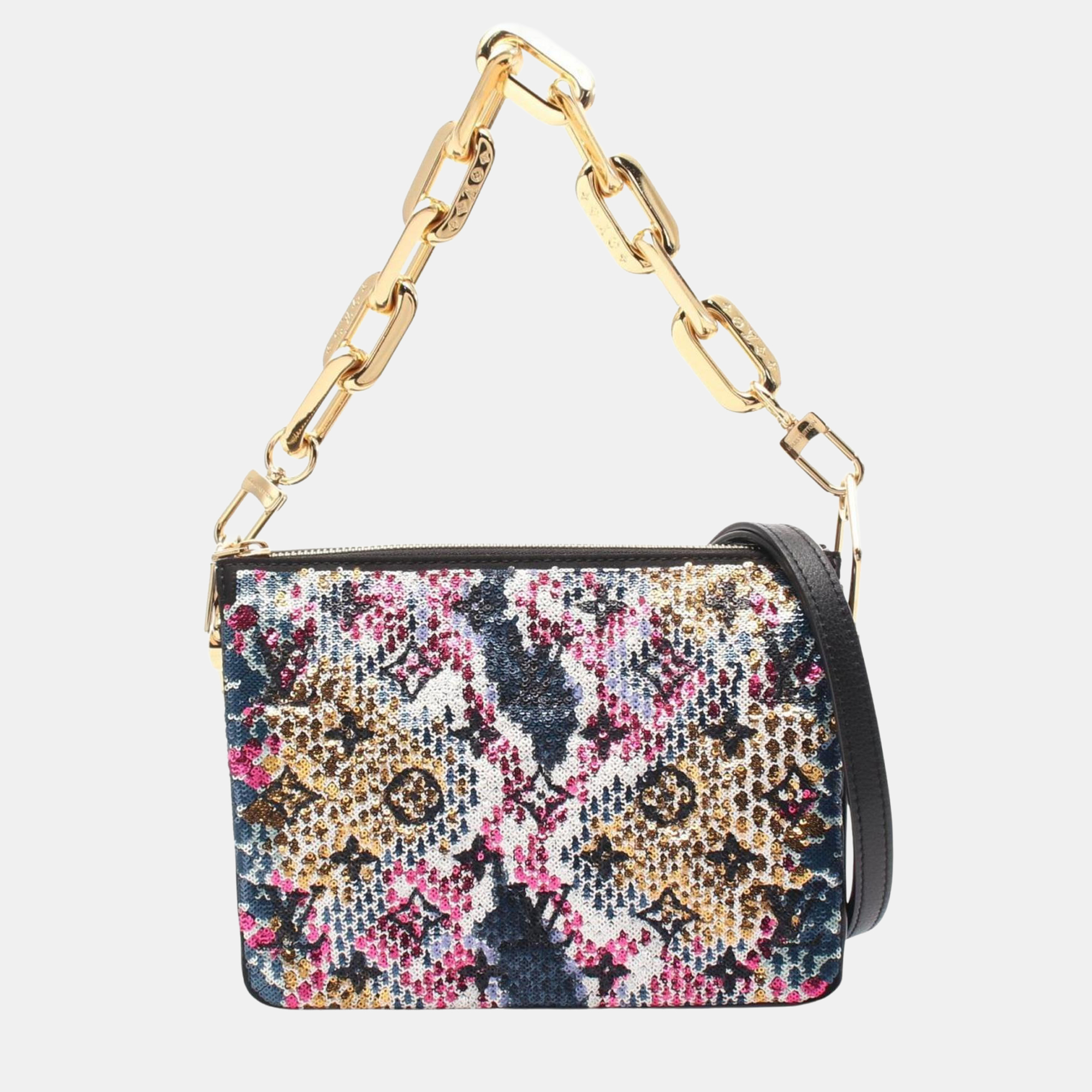 

Louis Vuitton Coussin BB Black Multicolor Sequin Lambskin Leather Shoulder Bag