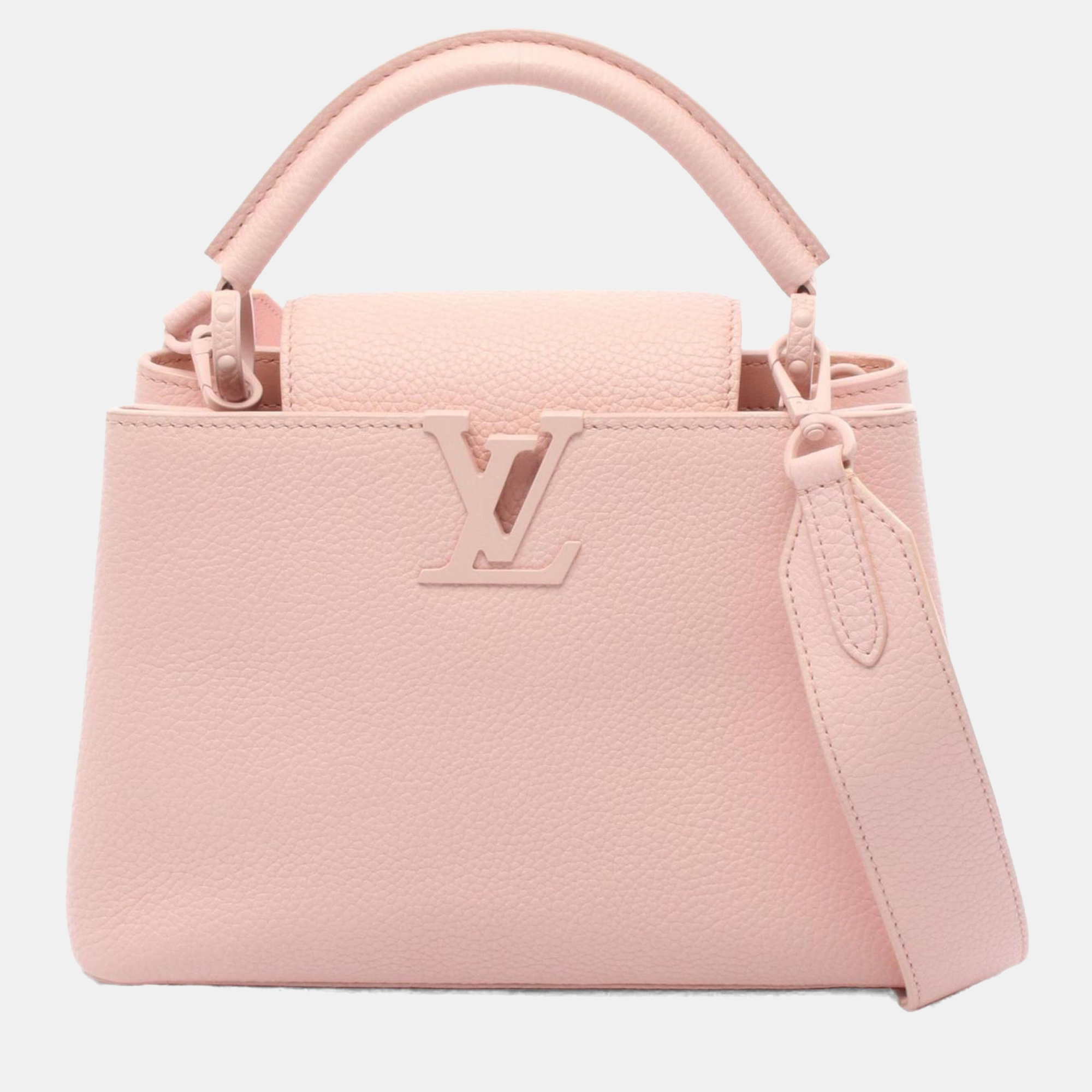 

Louis Vuitton Capucines BB Pink Taurillon Leather Top Handle Bag