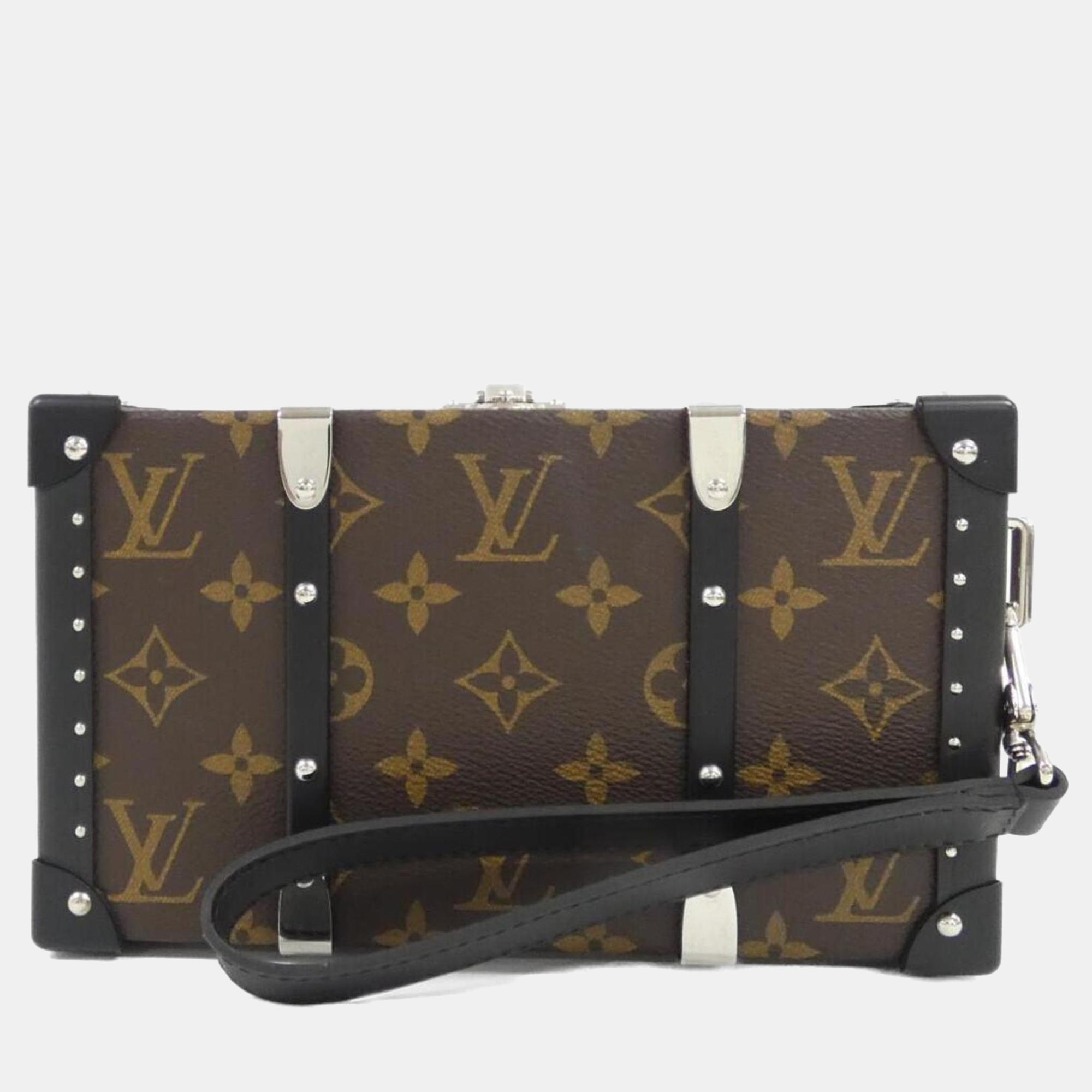 

Louis Vuitton Monogram Macassar Wallet Trunk Clutch Bag, Brown