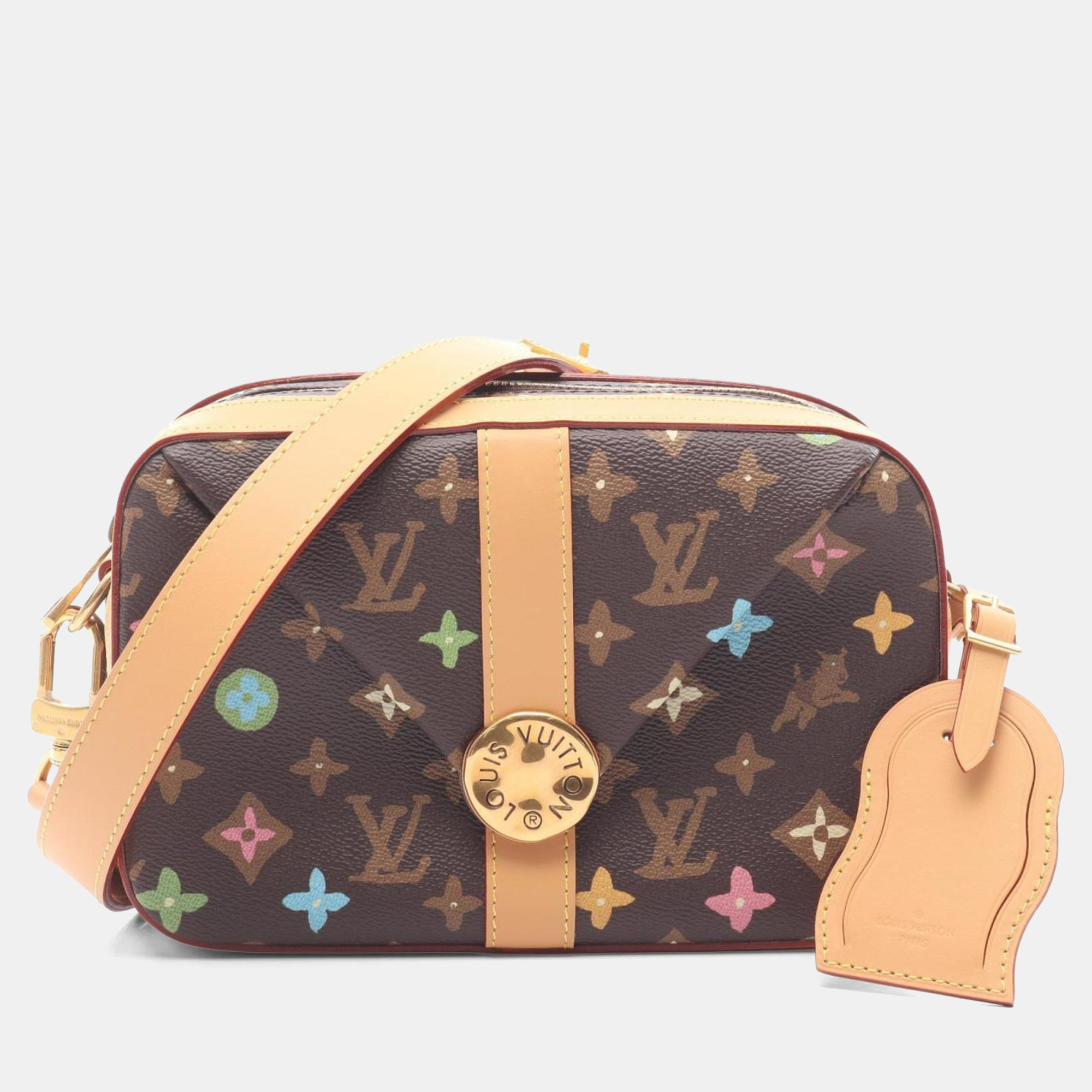 

Louis Vuitton Monogram Envelope Brown Multicolor Coated Canvas Leather Messenger Bag