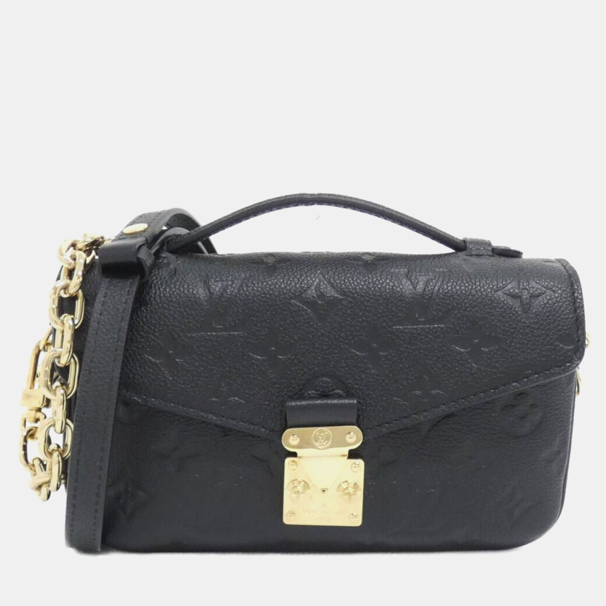 

Louis Vuitton Pochette Metis Ew Monogram Empreinte Leather Shoulder Bag, Black