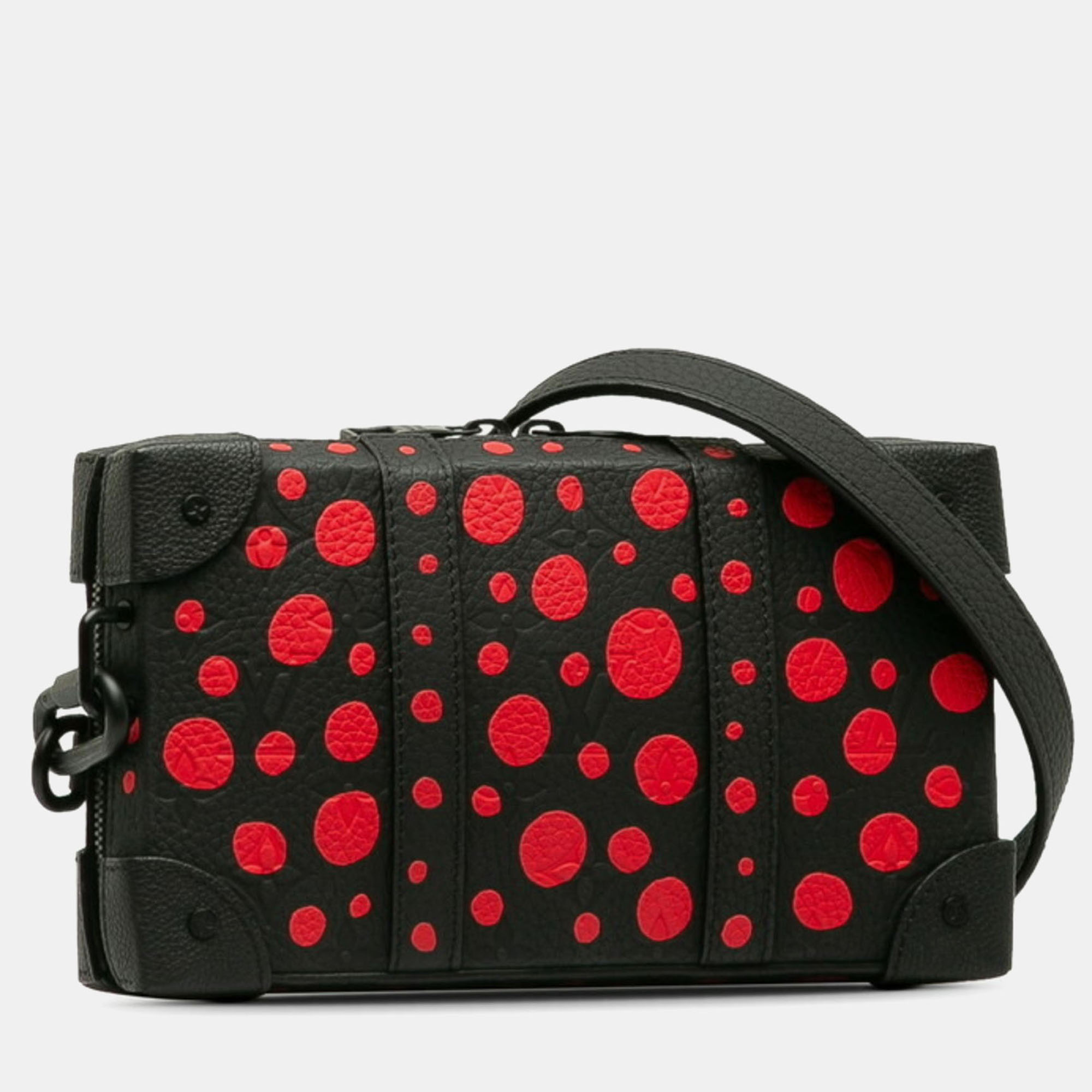 

Louis Vuitton X Yayoi Kusama Monogram Dot Soft Trunk Wallet Lv Shoulder Bag Black Red Leather