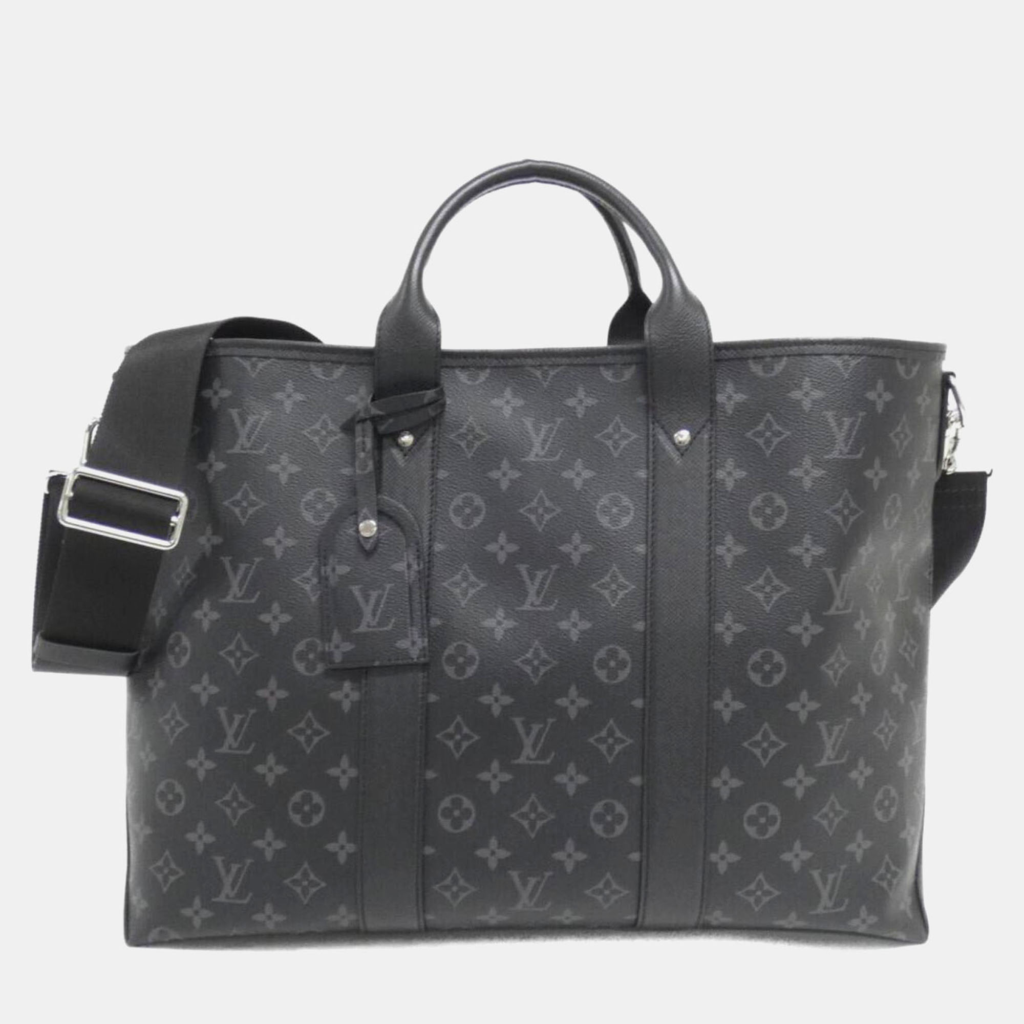 

Louis Vuitton Weekend Beige Taiga Leather Tote Bag, Black