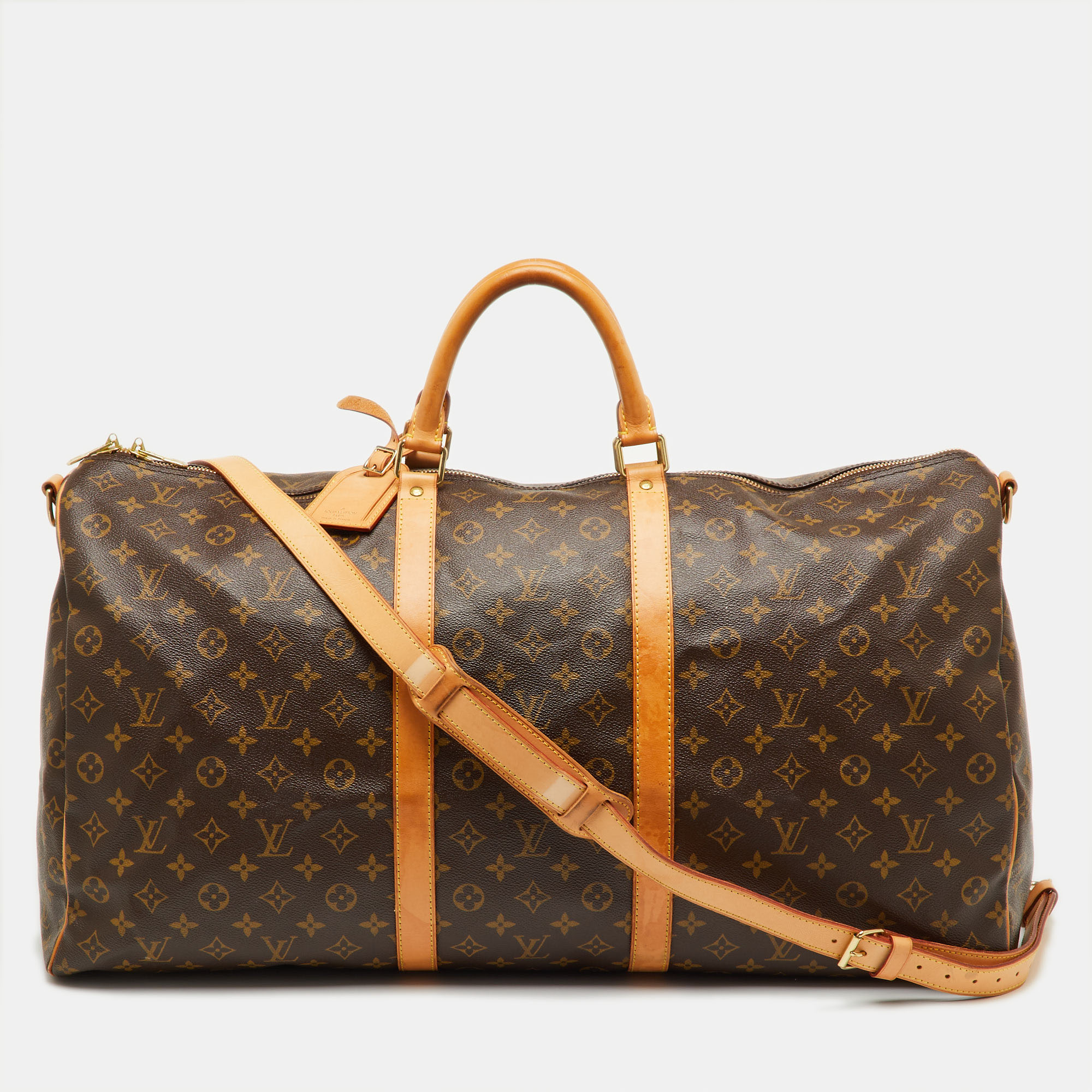 

Louis Vuitton Monogram Canvas Keepall Bandoulière 60 Bag, Brown