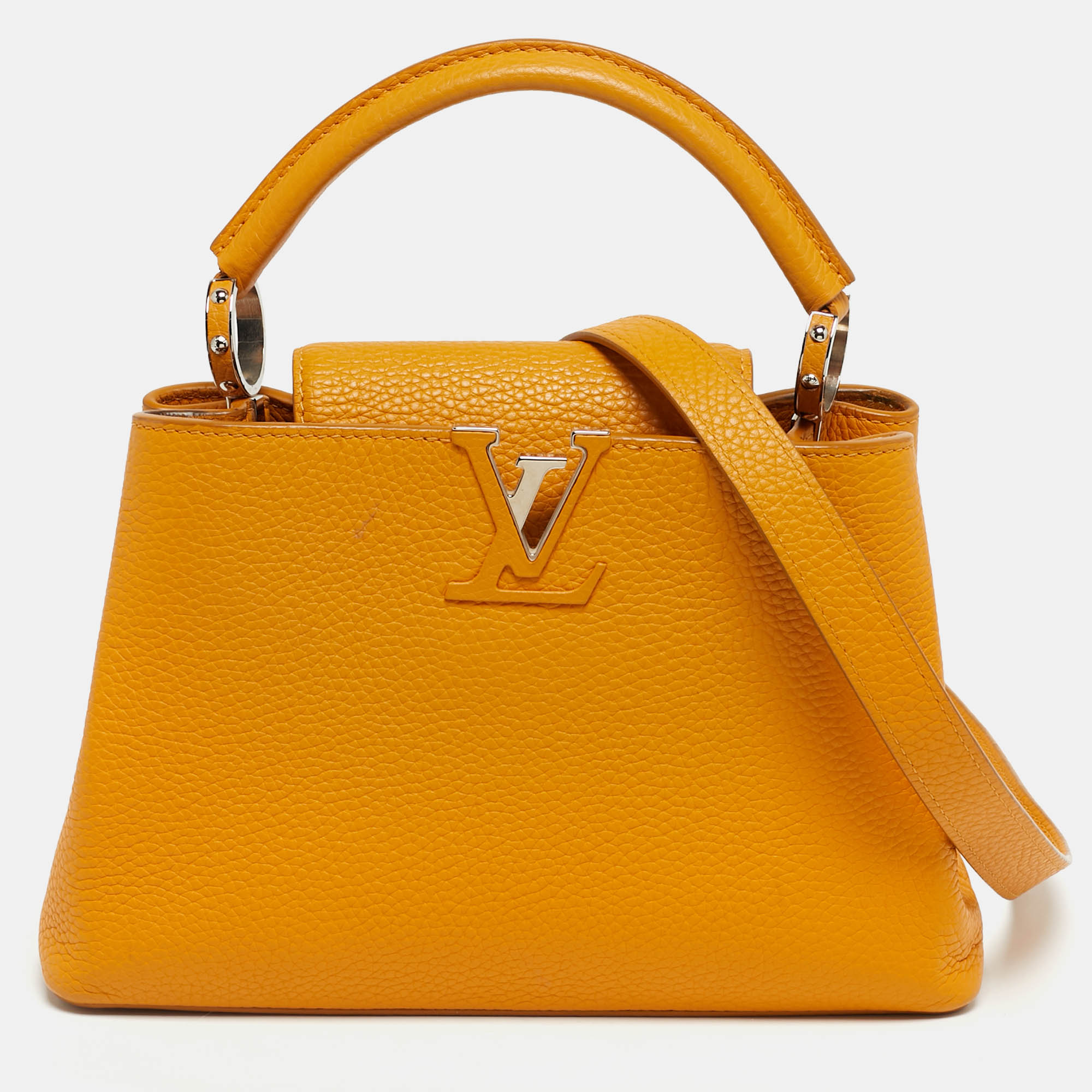 

Louis Vuitton Safran Leather Capucines BB Bag, Yellow