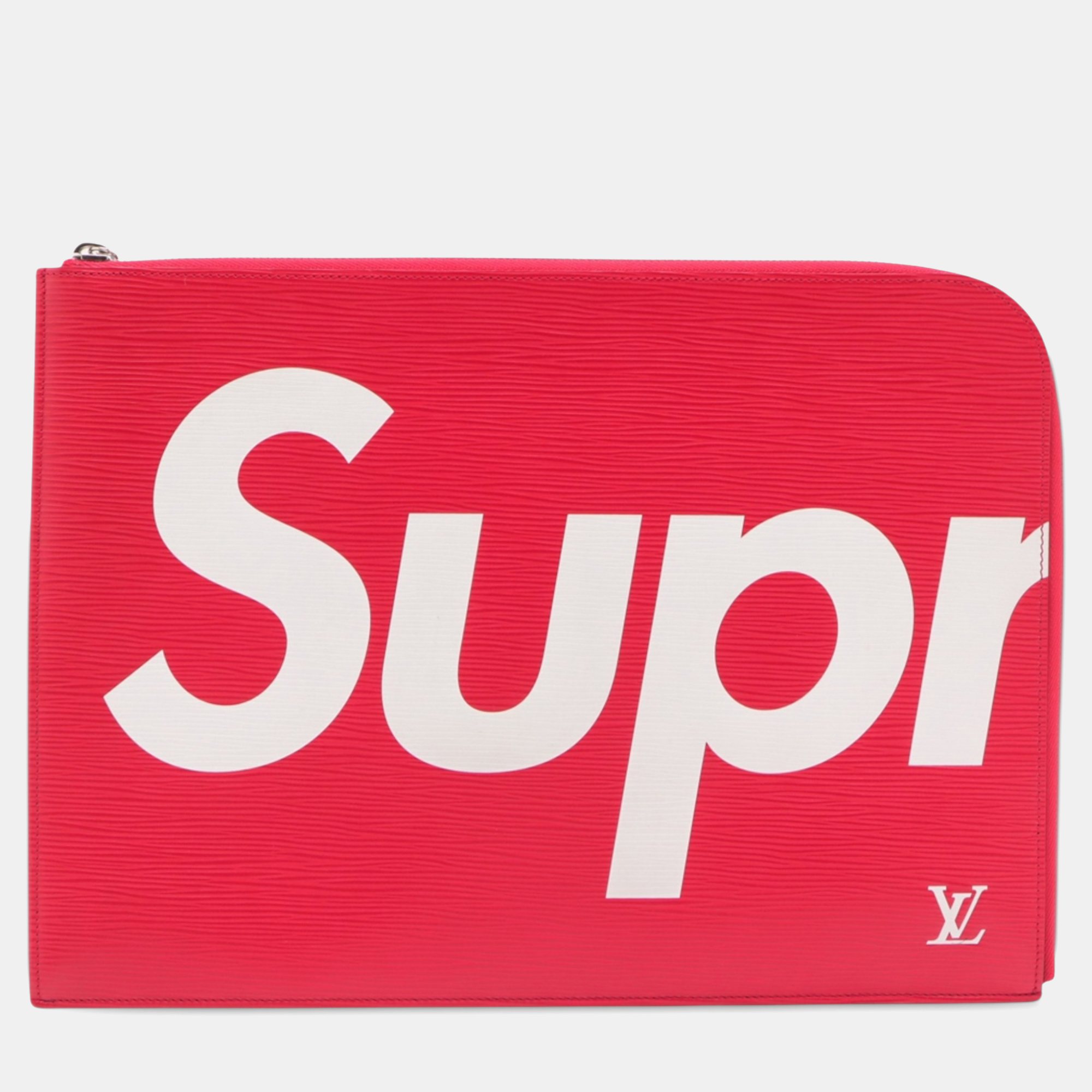 

Louis Vuitton Supreme Pochette Jour GM Epi Leather Clutch Bag, Red