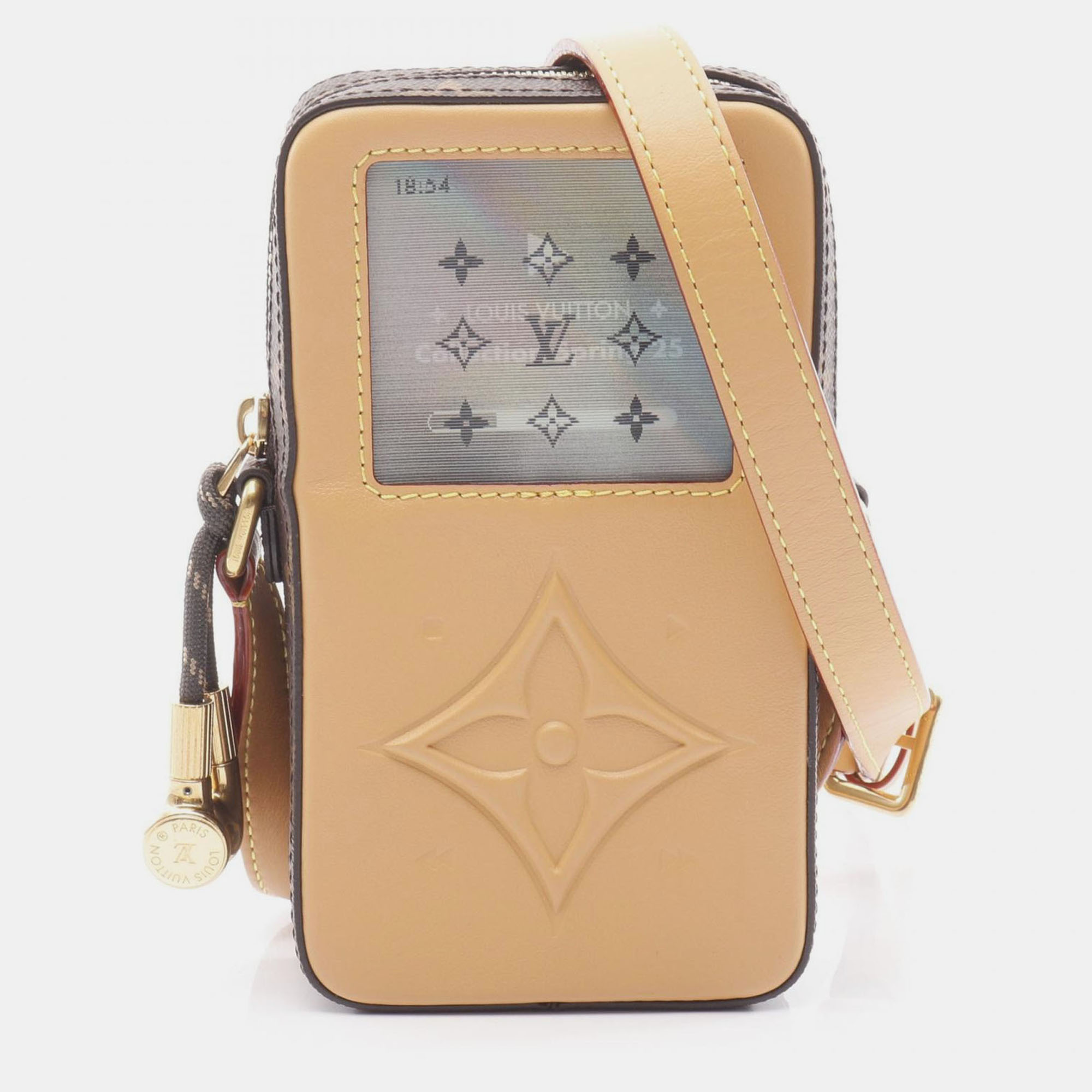 Pre-owned Louis Vuitton Music Player Monogram Canvas And Leather Wearable Wallet In Brown