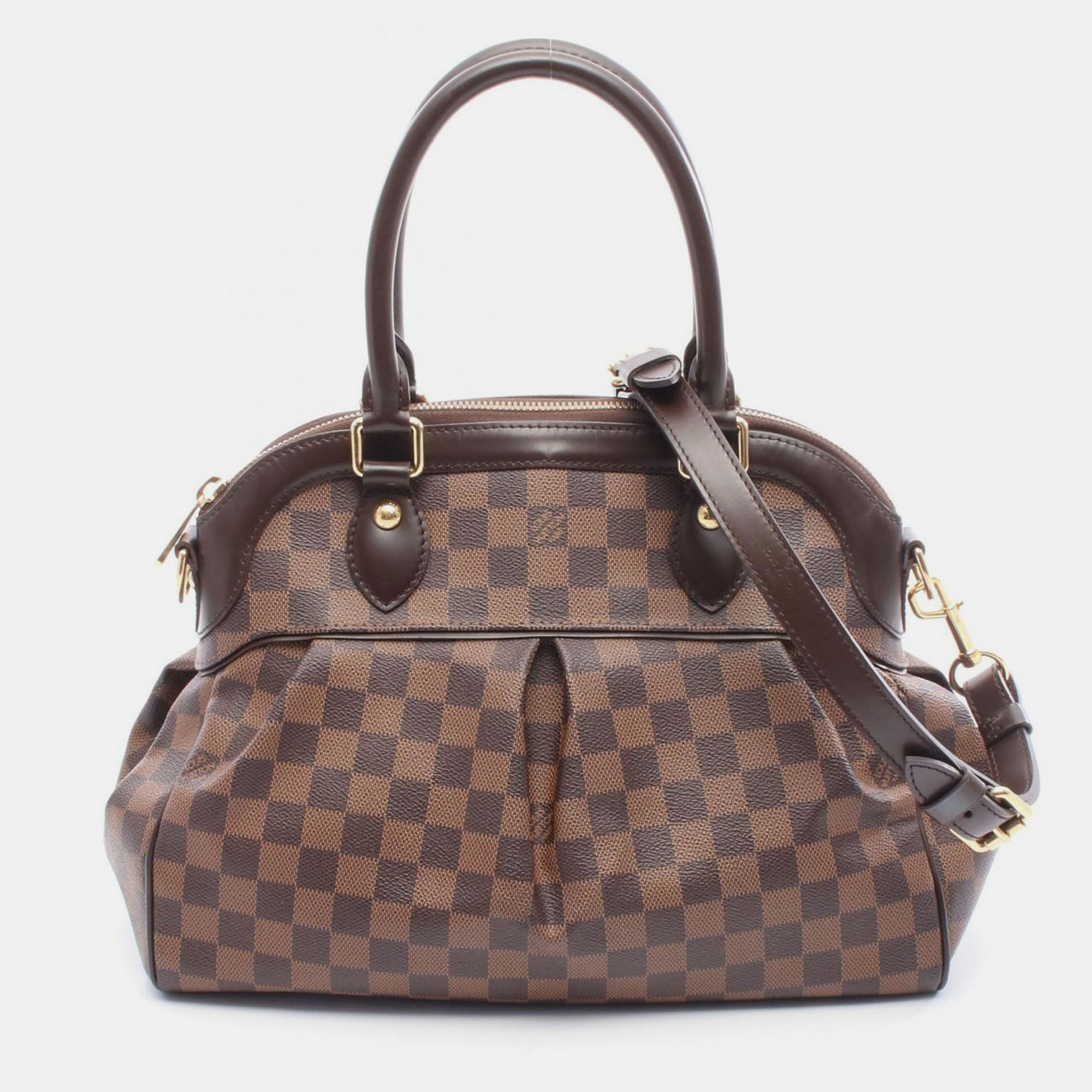 

Louis Vuitton Trevi Brown Coated Canvas, Leather Satchel Bag