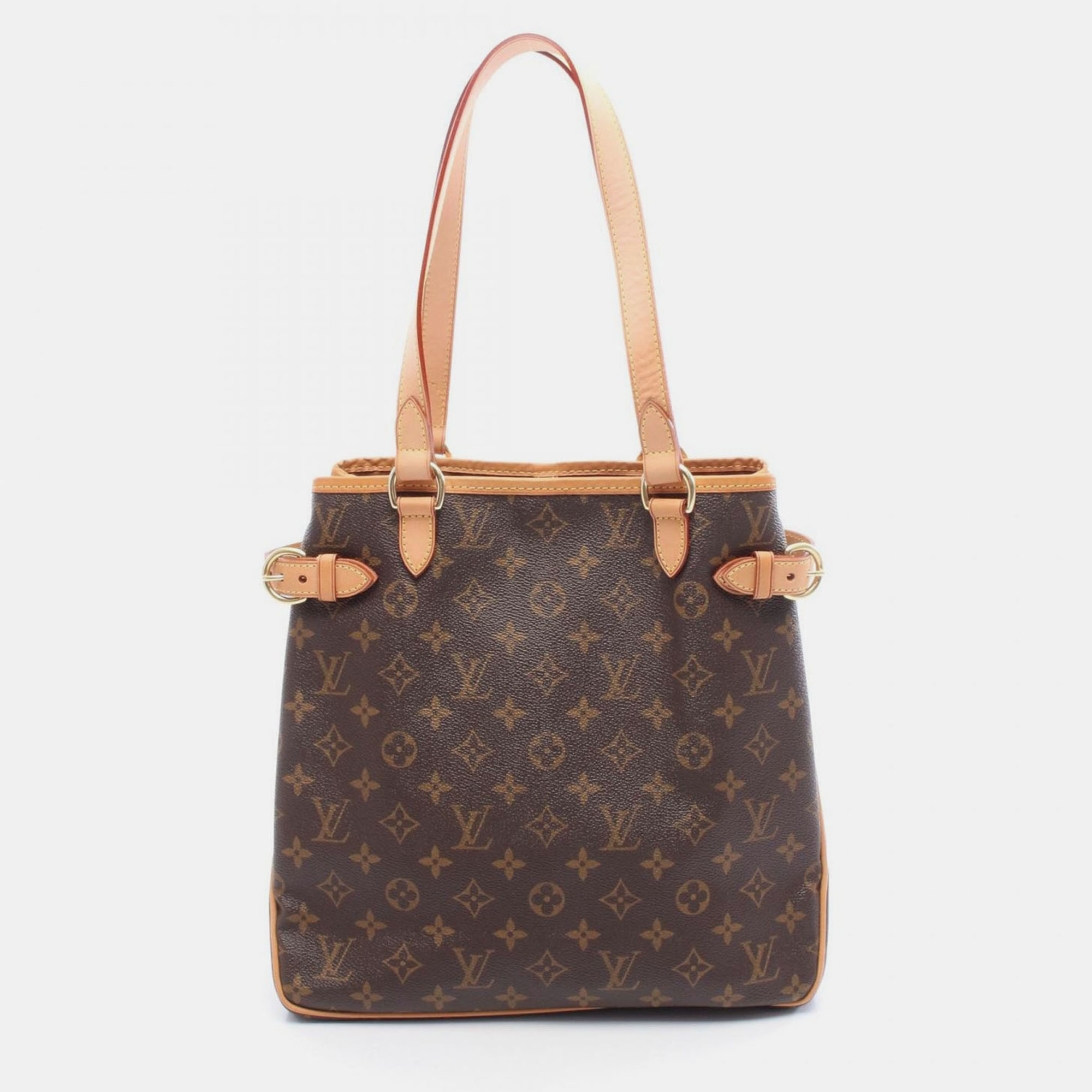 Pre-owned Louis Vuitton Batignolles Vertical Brown Canvas Tote Bag