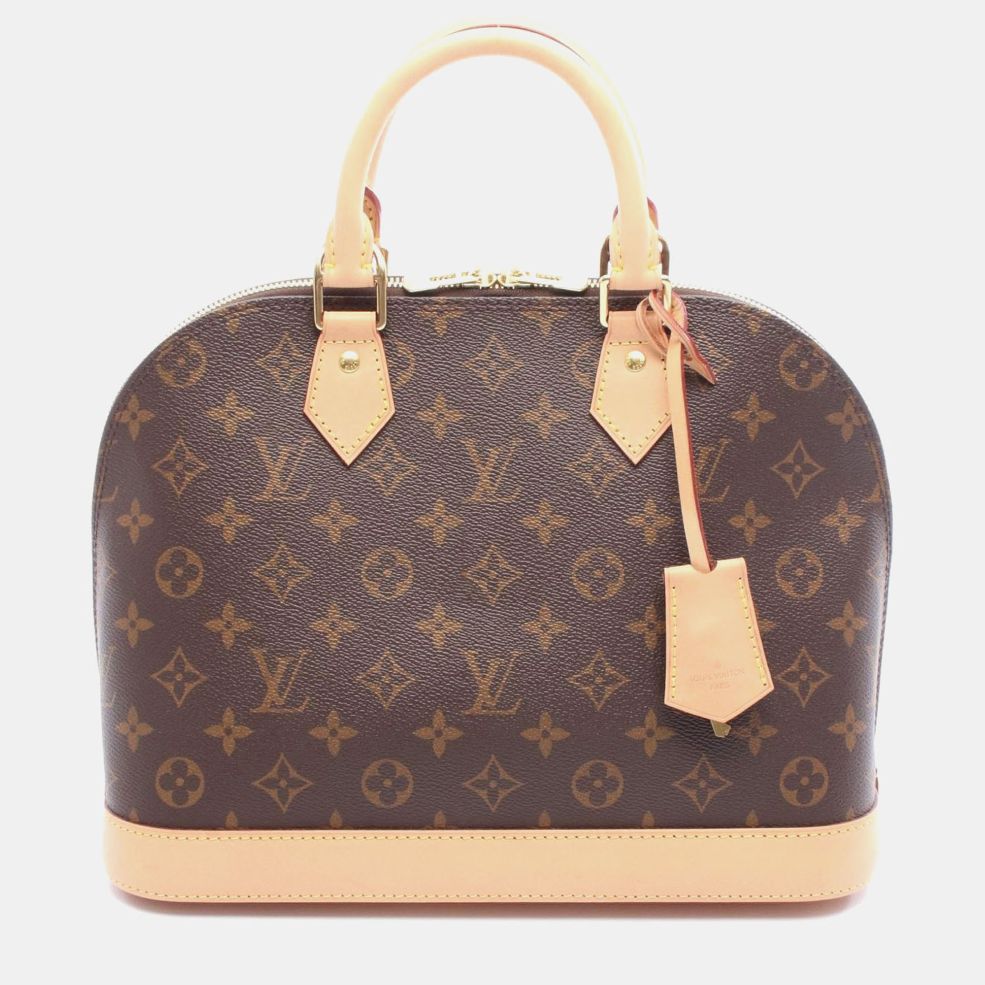 

Louis Vuitton Alma Brown Monogram Canvas Leather Handbag