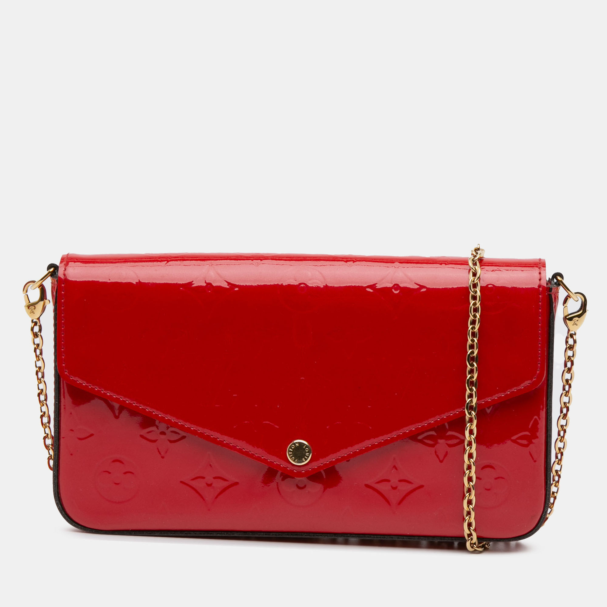

Louis Vuitton Red Monogram Vernis Pochette Felicie