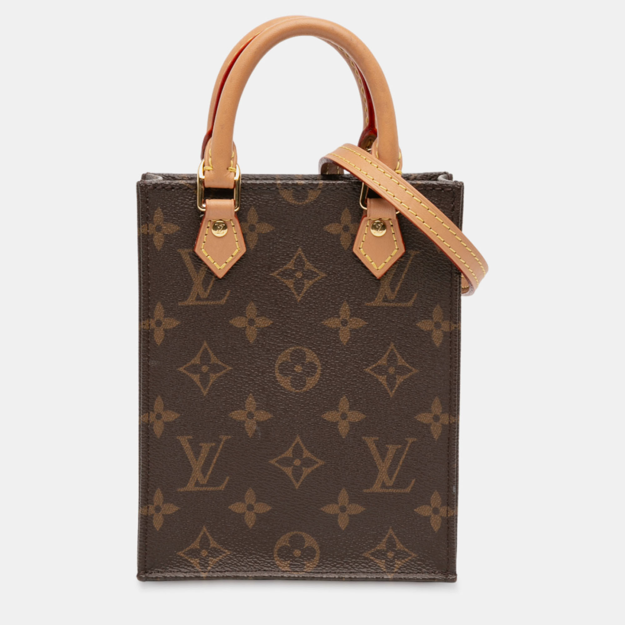

Louis Vuitton Sac Plat Petit Brown Monogram Canvas Tote Bag