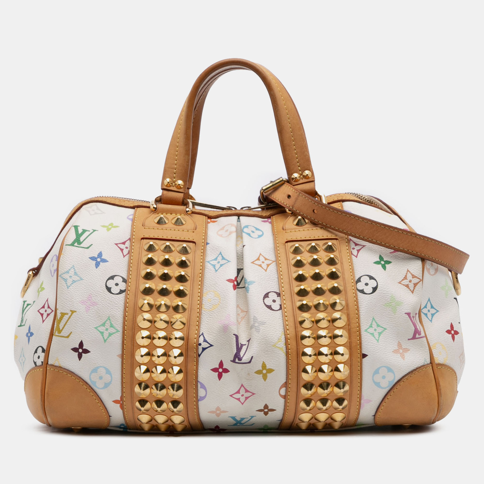 

Louis Vuitton White Monogram Multicolore Courtney MM