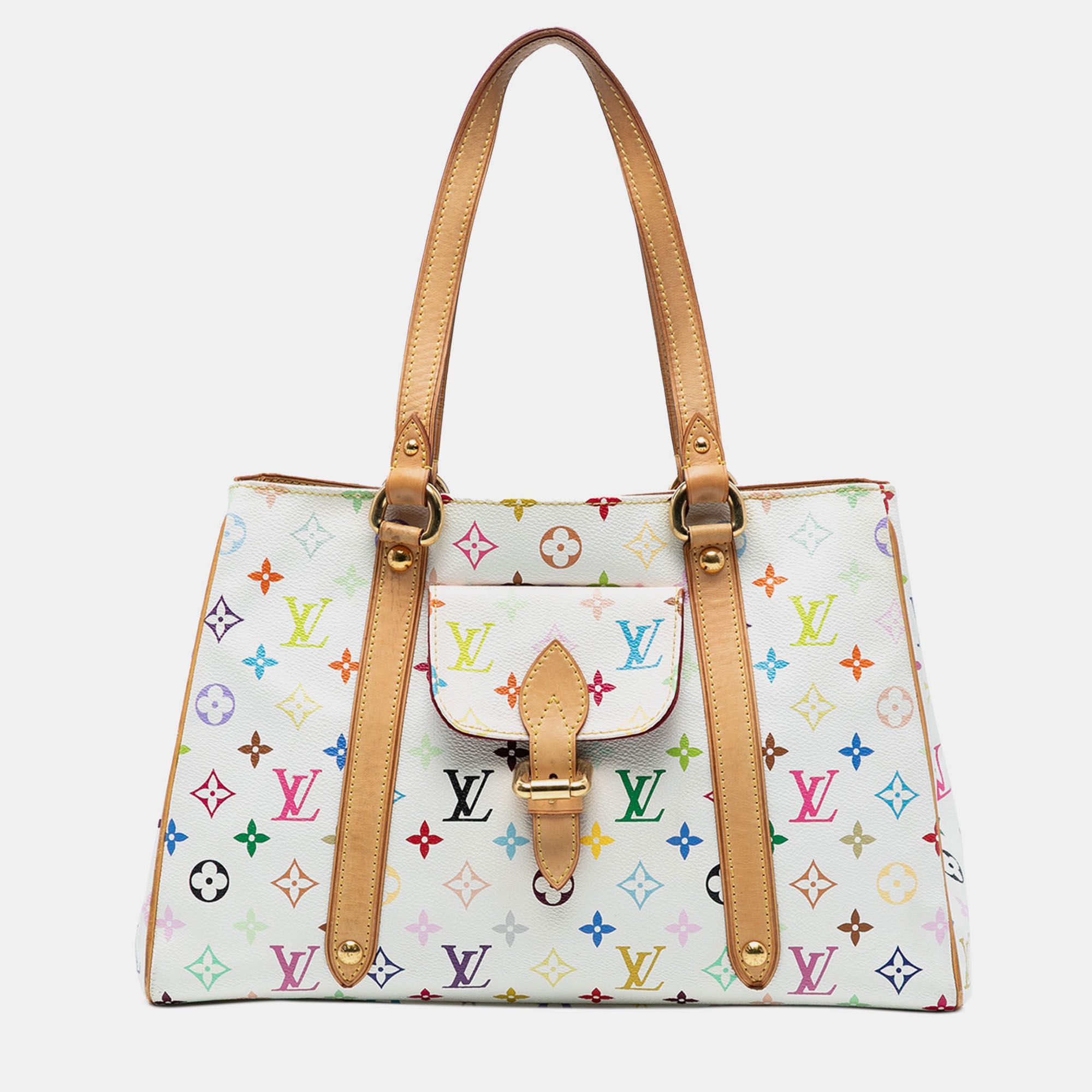 

Louis Vuitton White Monogram Multicolore Aurelia MM