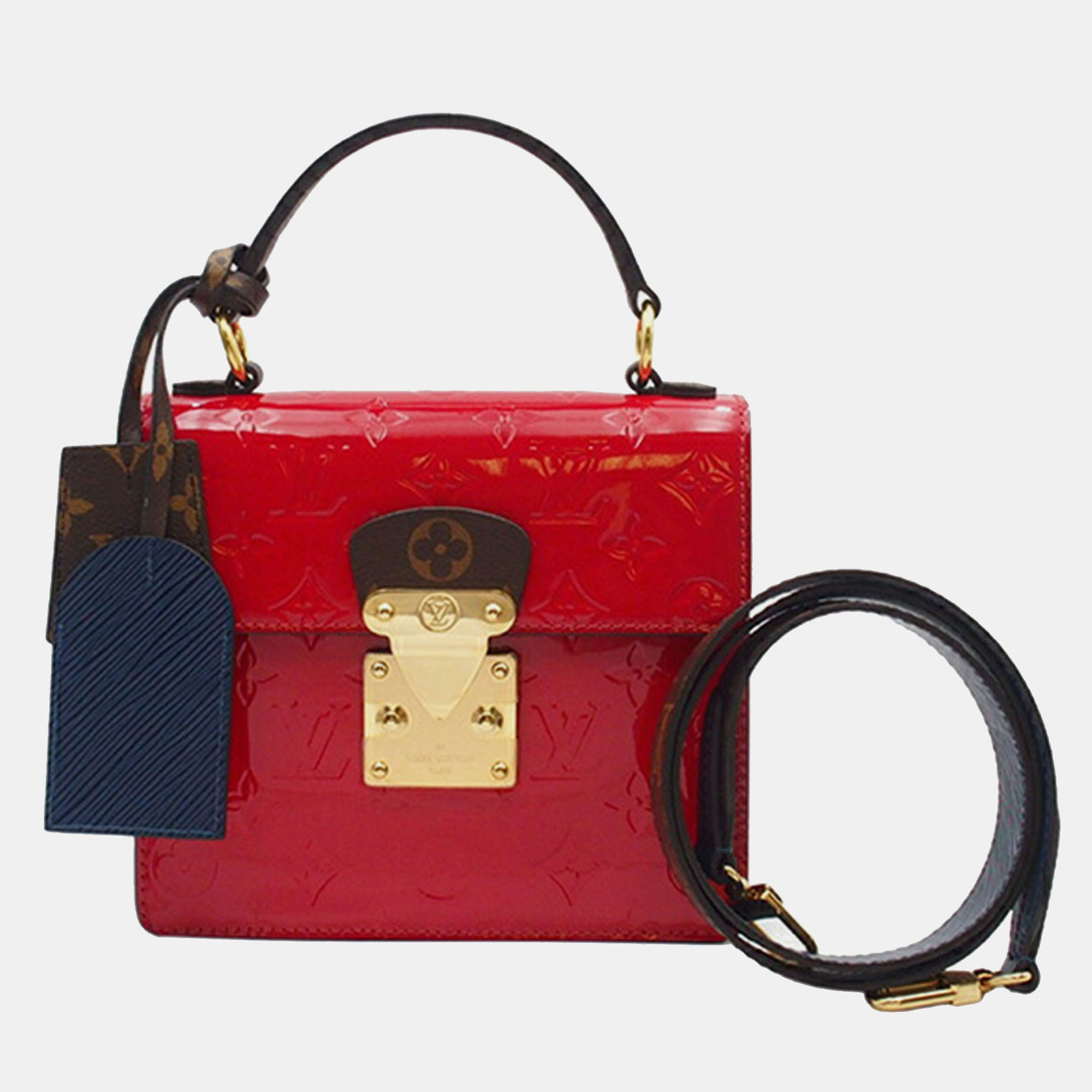 

Louis Vuitton Spring Street Monogram Vernis Leather Top Handle Bag, Red