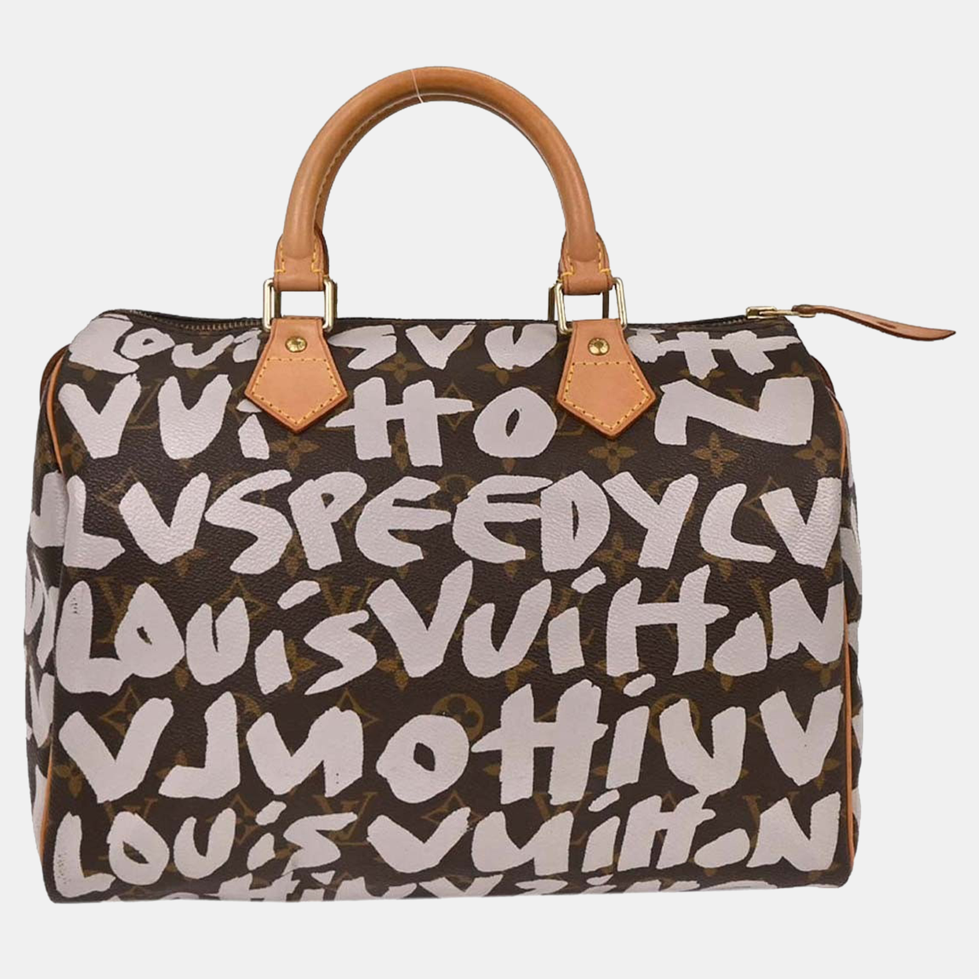 

Louis Vuitton White Monogram Graffiti Speedy 30 Handbag