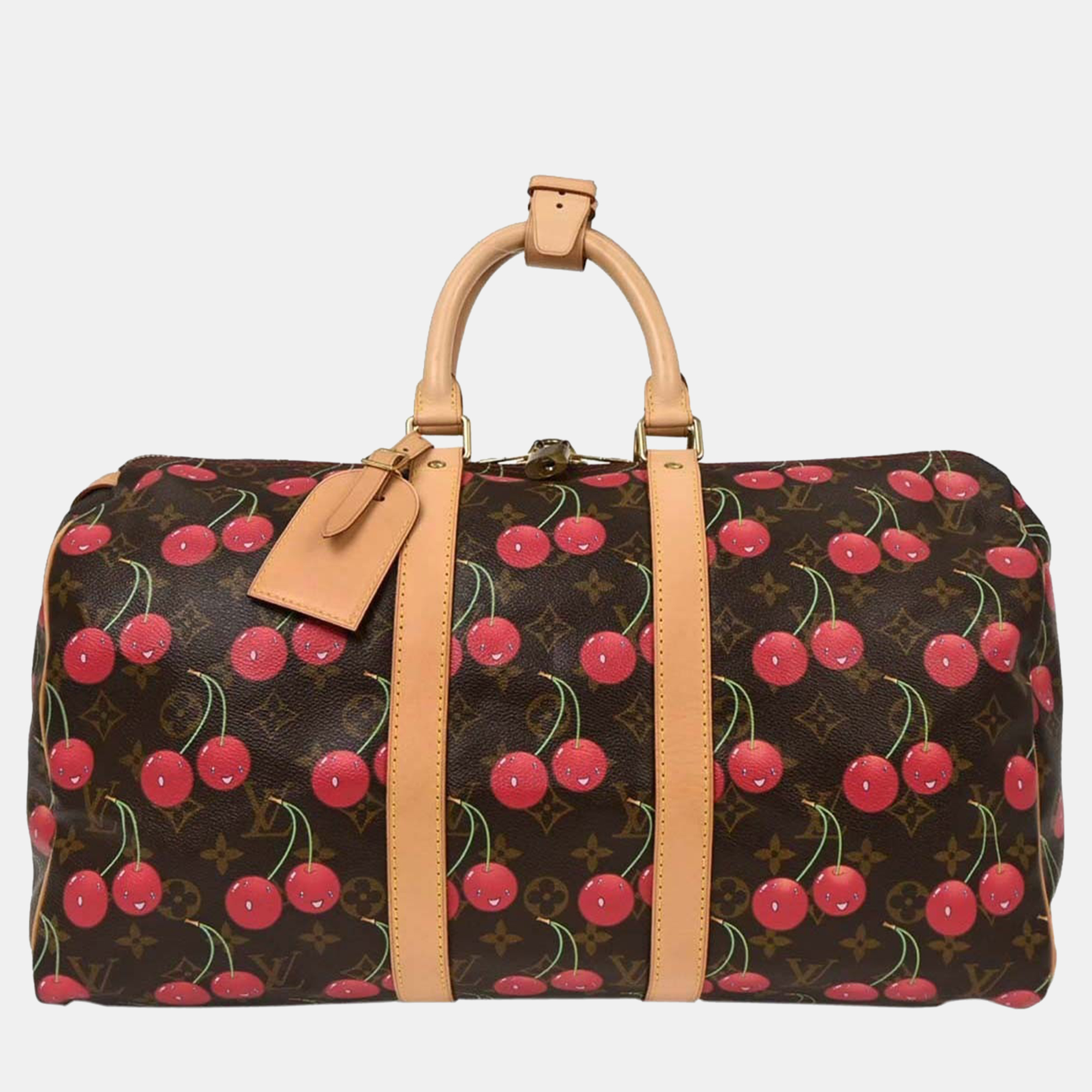 

Louis Vuitton Monogram Cherry Keepall 45 Duffle Handbag, Brown