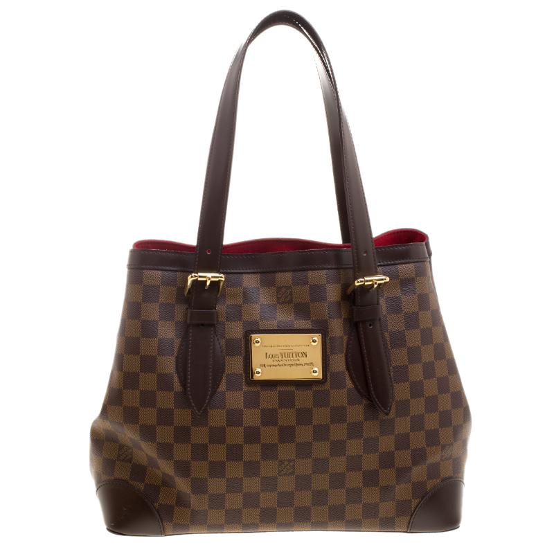 Pre Owned Louis Vuitton Damier Ebene Canvas Hampstead MM Bag