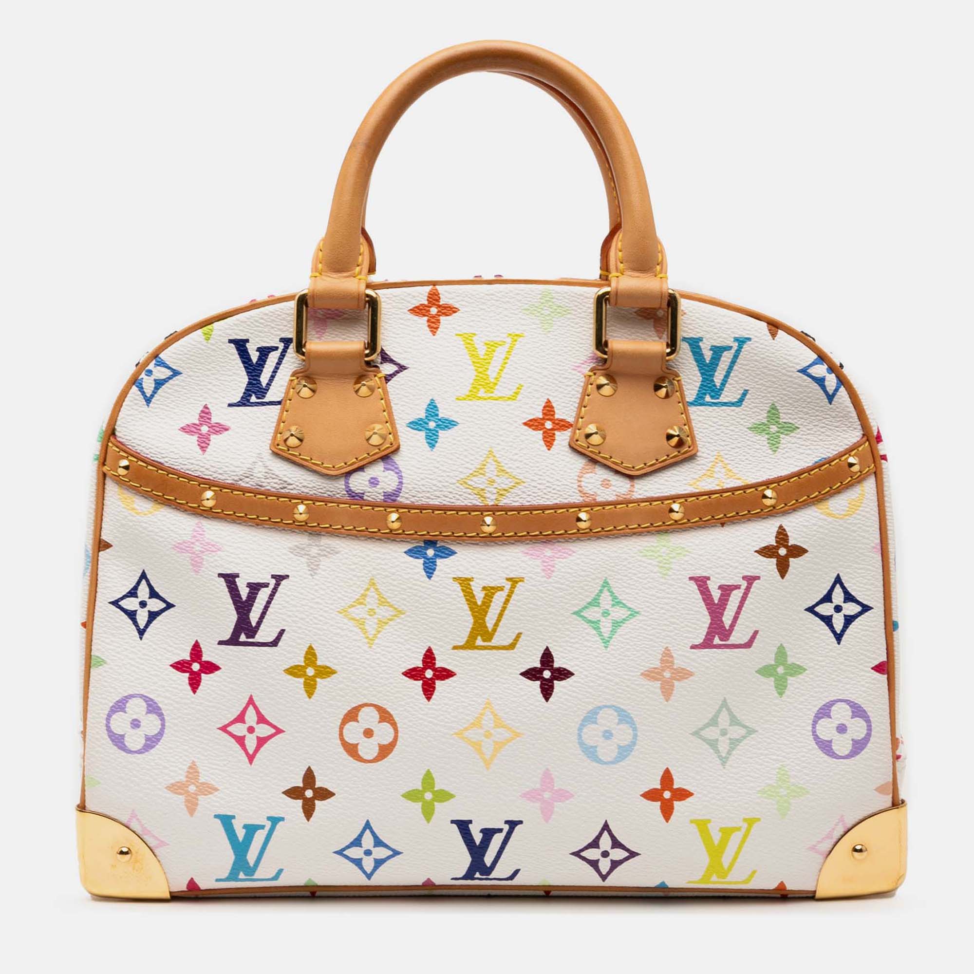 

Louis Vuitton White Monogram Multicolore Trouville