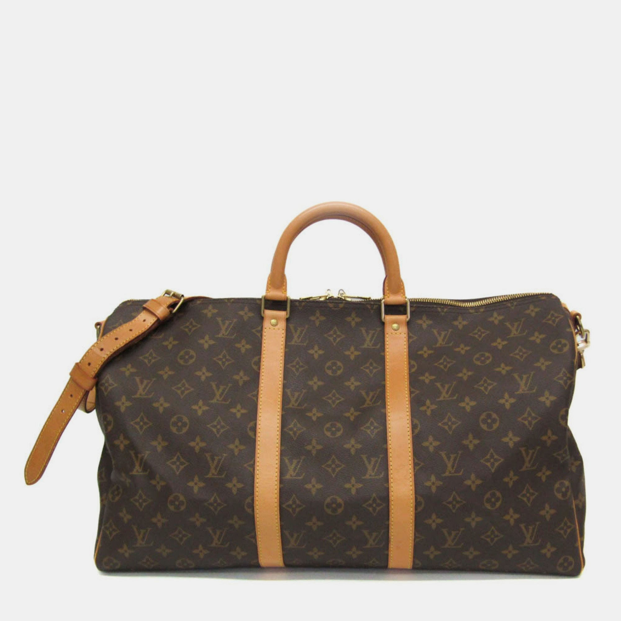 

Louis Vuitton Keepall Bandouliere 50 Monogram Canvas Duffel Bag, Brown