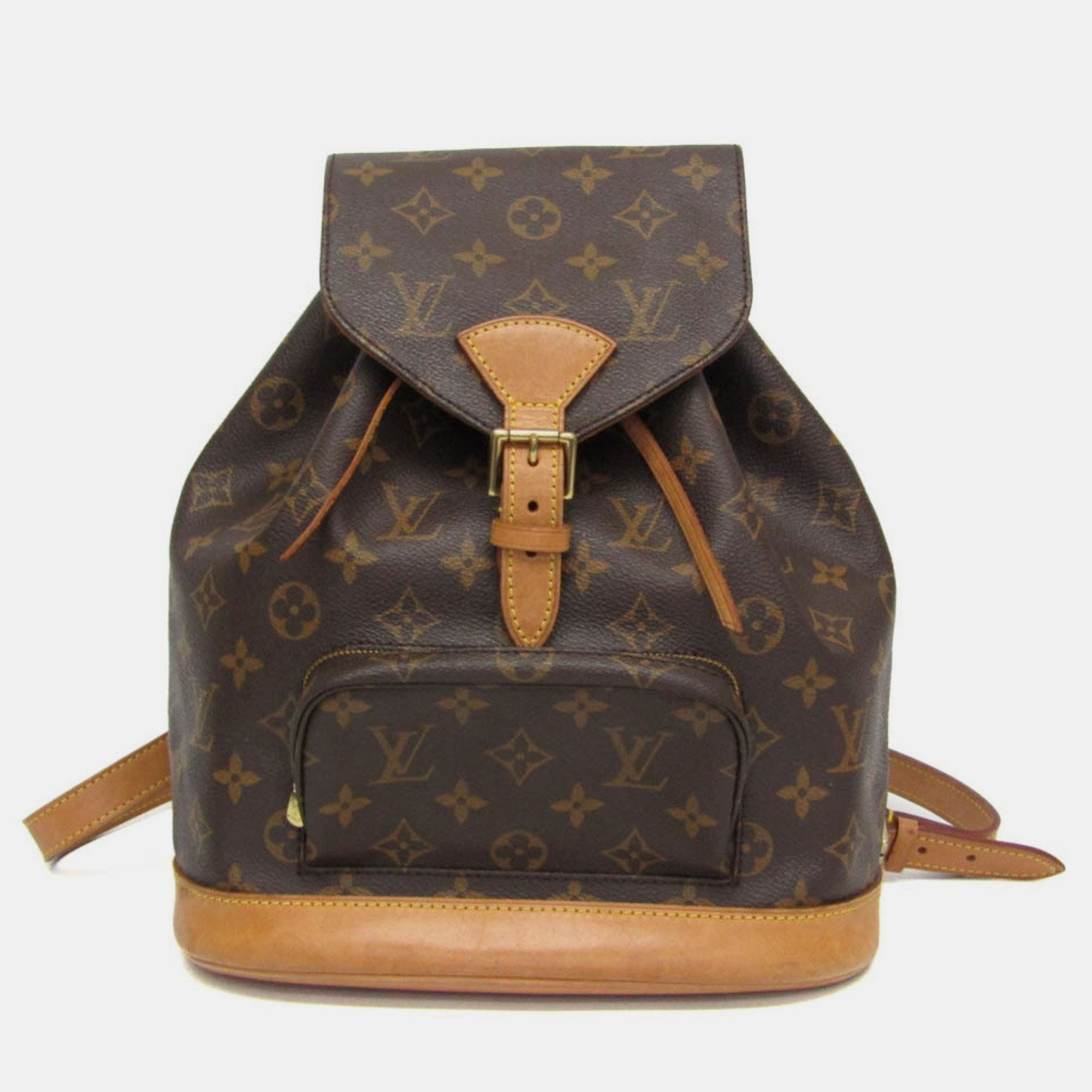 Pre-owned Louis Vuitton Monogram Montsouris Mm Backpack Monogram In Brown