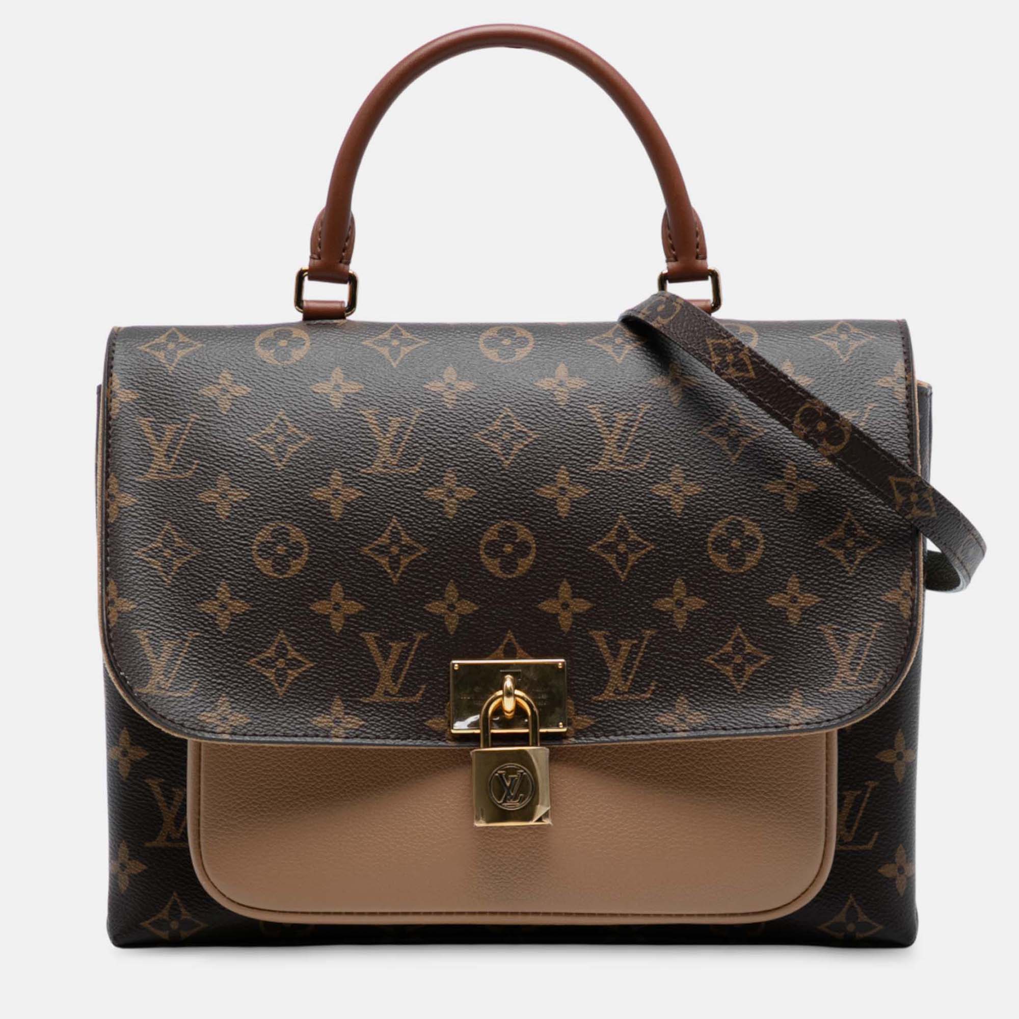

Louis Vuitton Marignan Monogram Canvas Satchel Bag, Brown