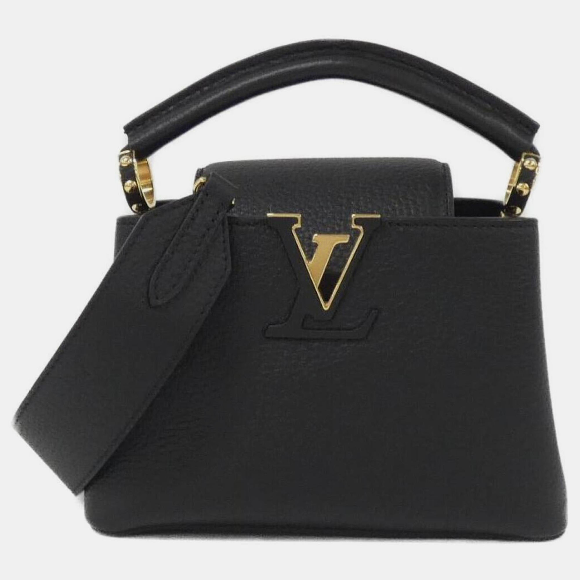 

Louis Vuitton Capucines Mini Taurillon Leather Top Handle Bag, Black