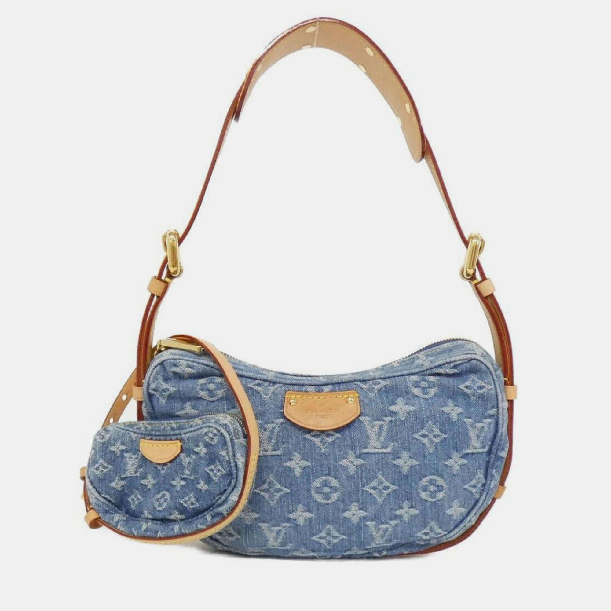 

Louis Vuitton Remix Monogram Croissant Blue Denim Shoulder Bag
