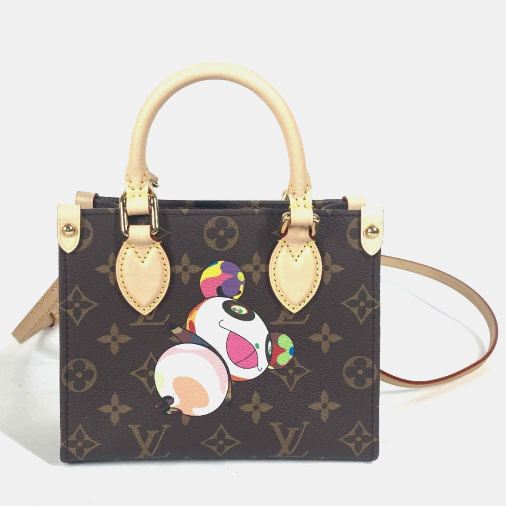 

Louis Vuitton On The Go Monogram Takashi Murakami BB Brown Canvas Tote Bag